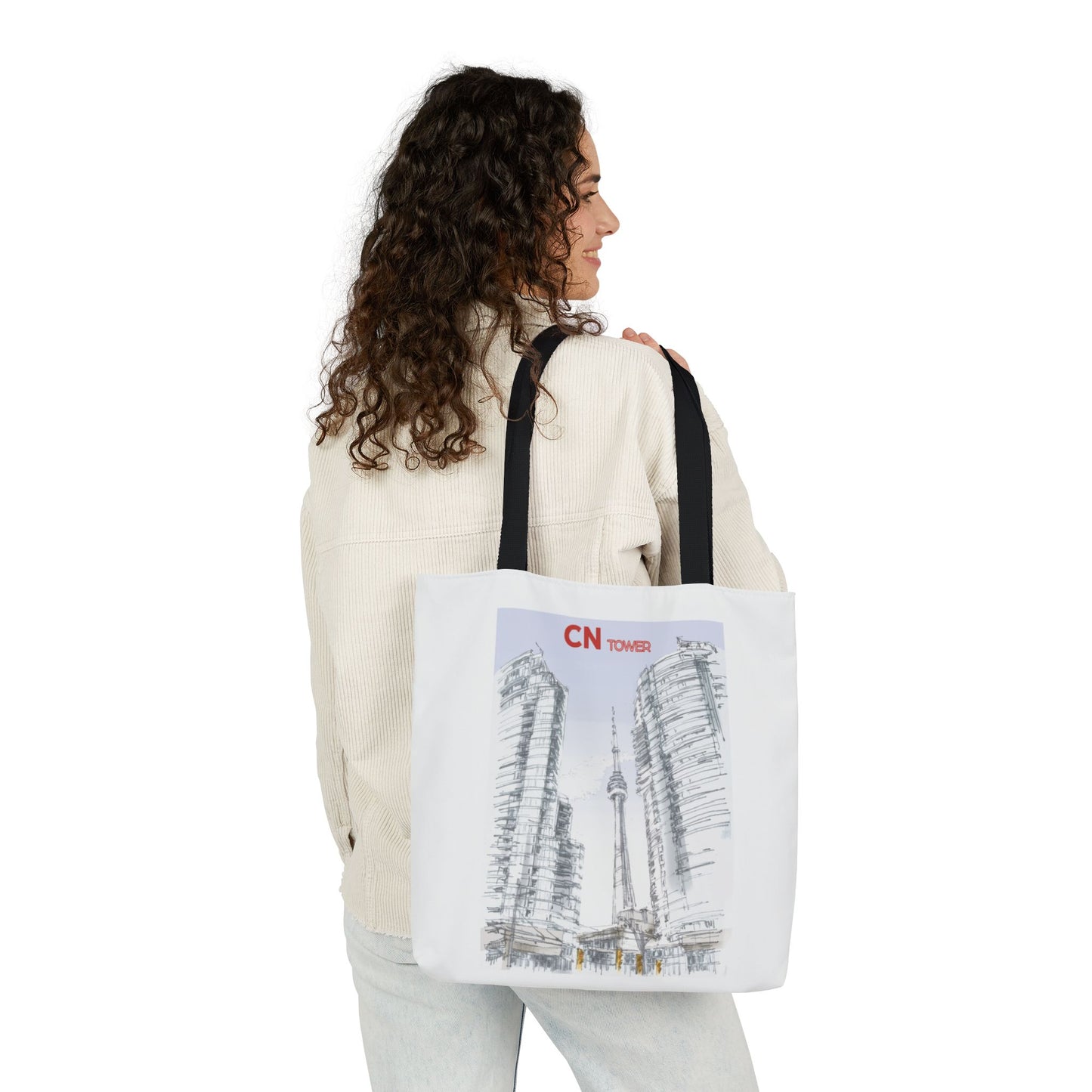 CN Tower-inspired Tote Bag with 4-Color Straps