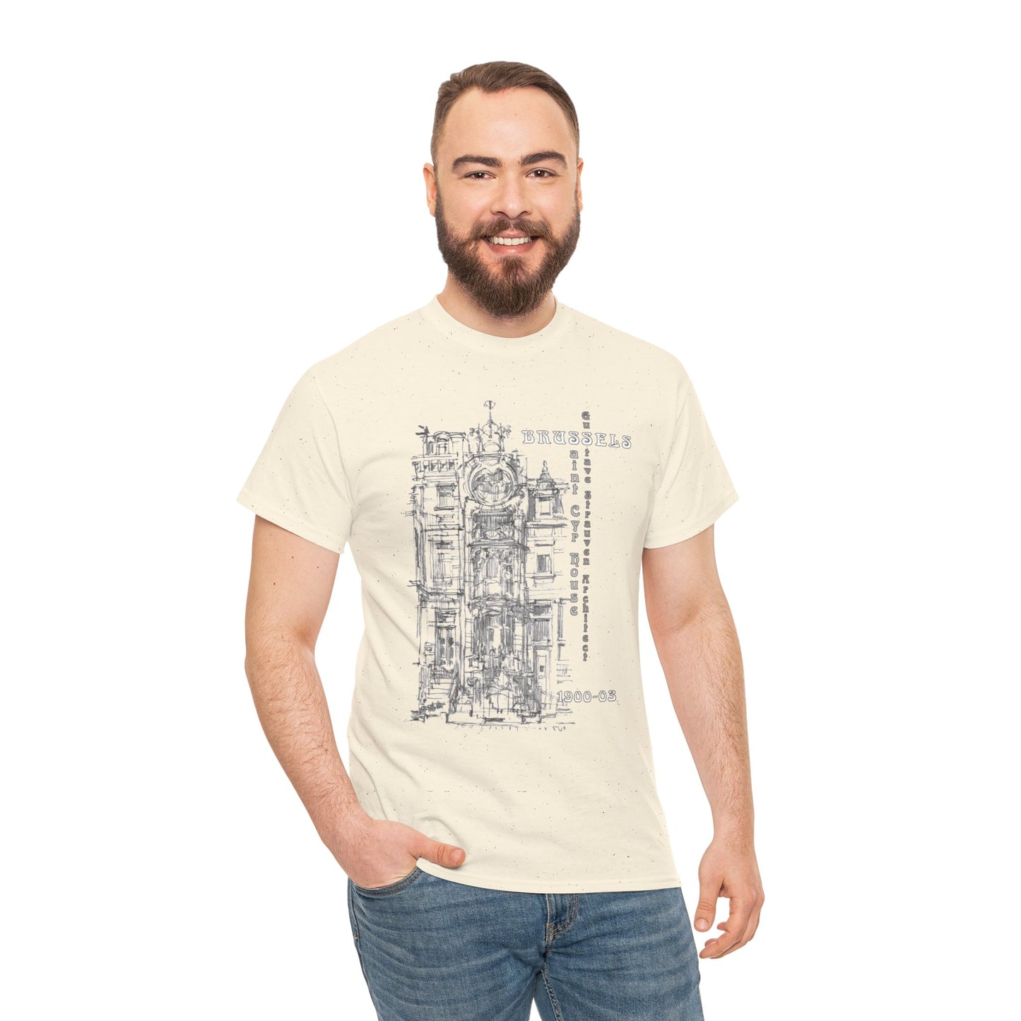 Brussel's Art-Nouveau-Inspired Unisex Crewneck T-shirt