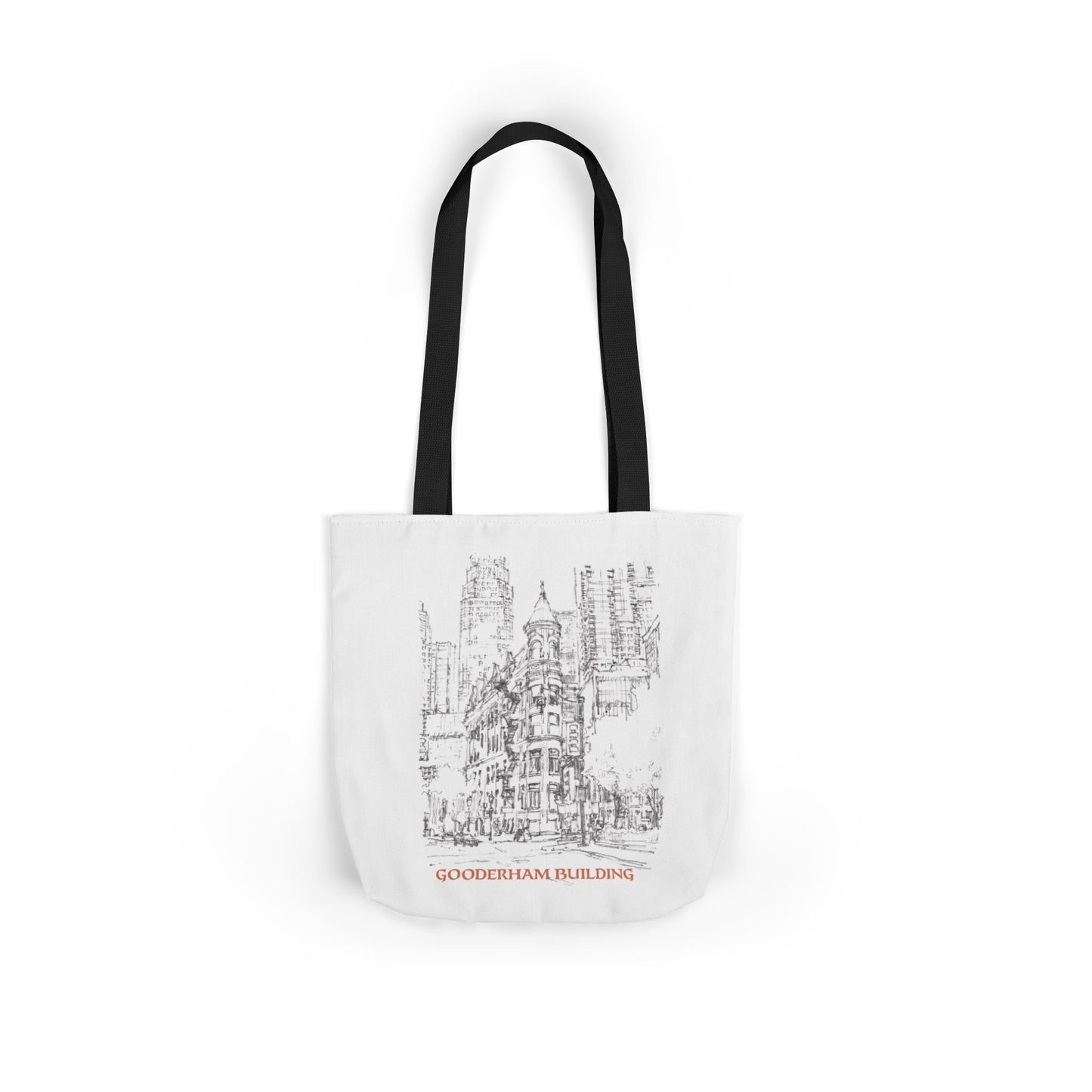 Toronto Gooderham building-inspired Tote Bag with 4-Color Straps