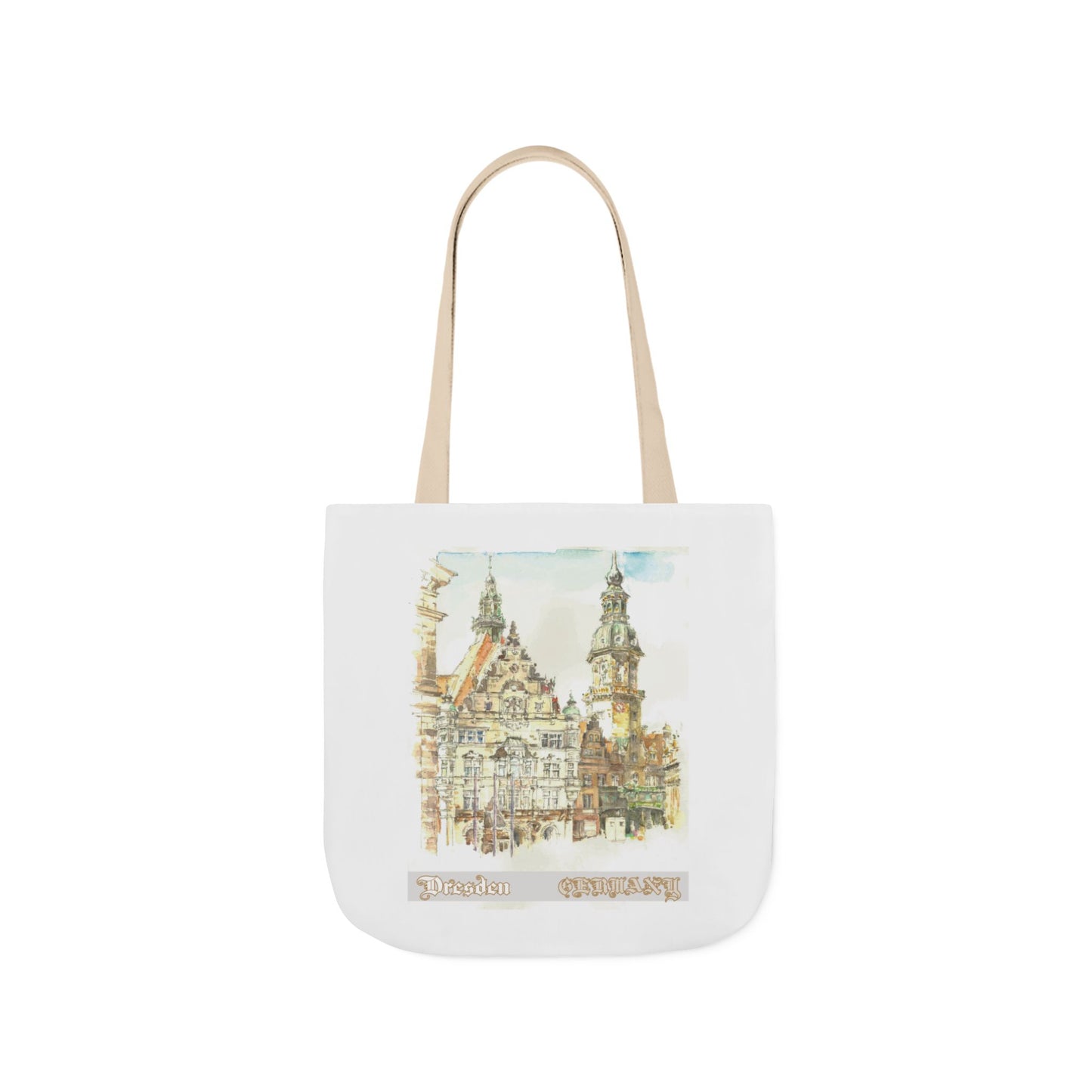 Dresden-inspired Tote Bag with 4-Color Straps