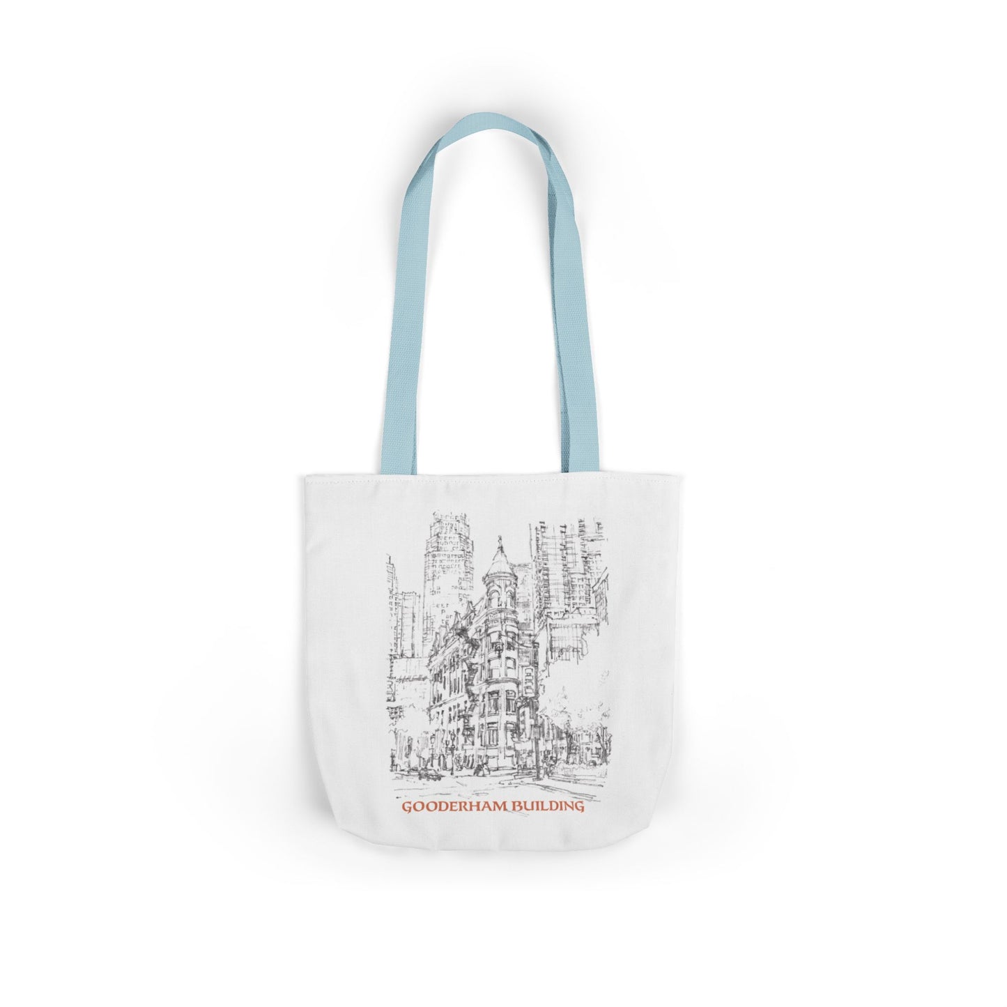 Toronto Gooderham building-inspired Tote Bag with 4-Color Straps