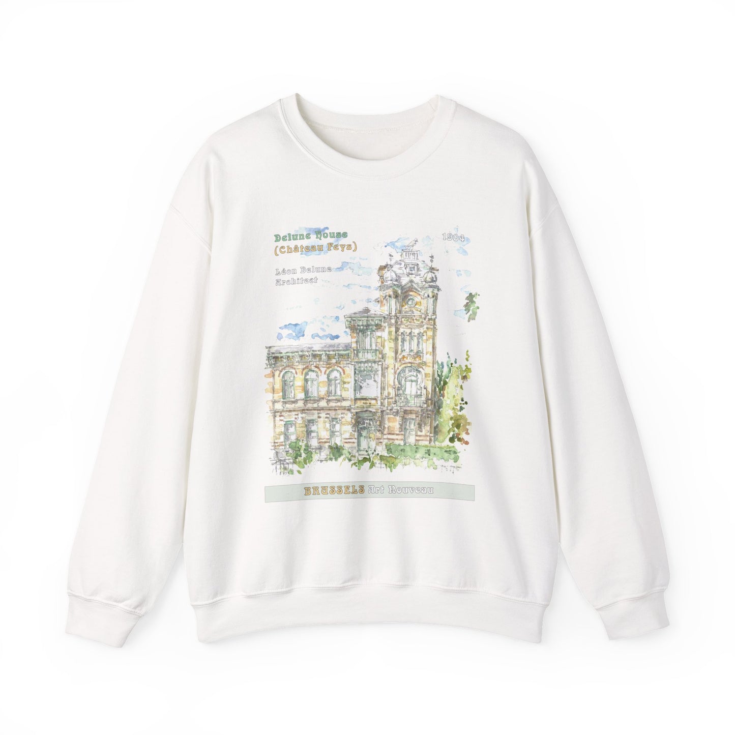 Brussel's Art-Nouveau-Inspired Unisex Crewneck Sweatshirt