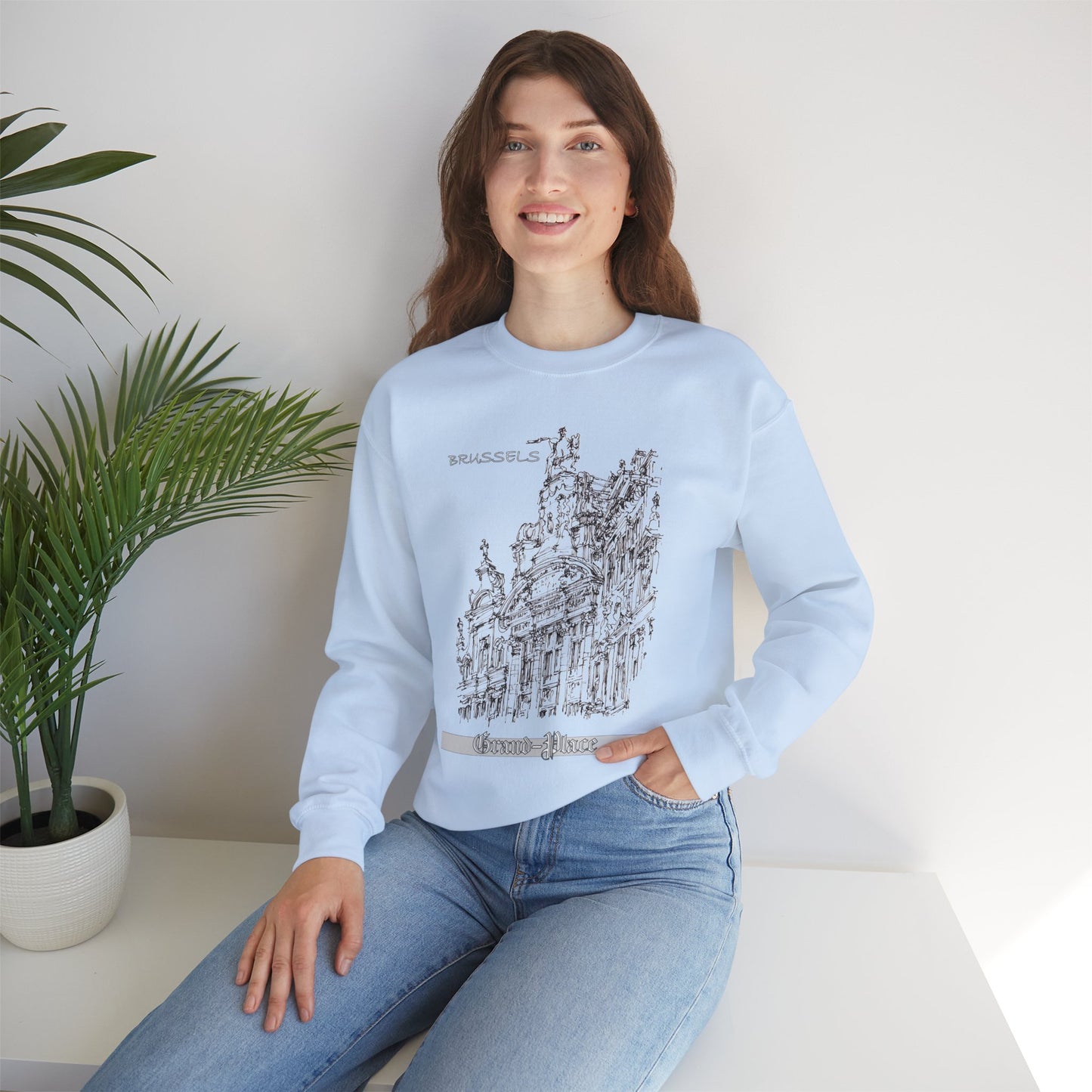 Brussel's Grand-Place-Inspired Unisex Crewneck Sweatshirt
