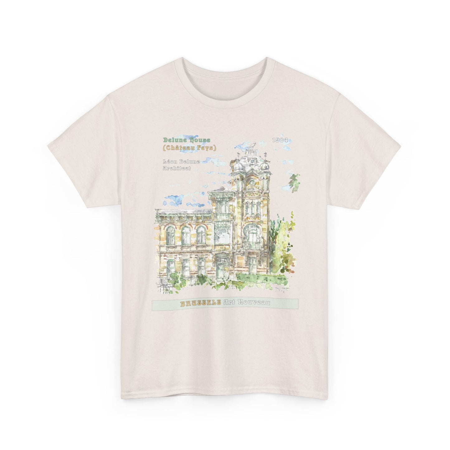 Brussel's Art-Nouveau-Inspired Unisex Crewneck T-shirt