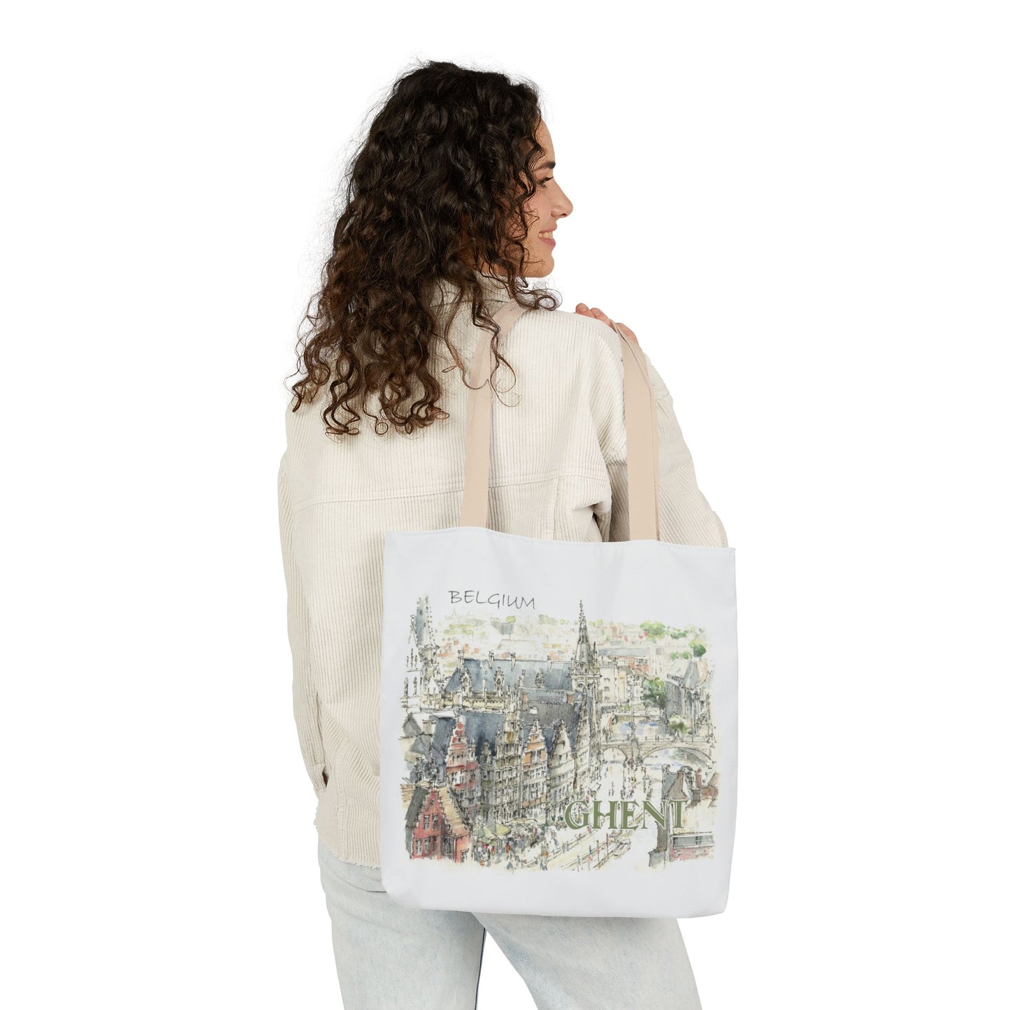 Ghent-inspired Tote Bag with 4-Color Straps