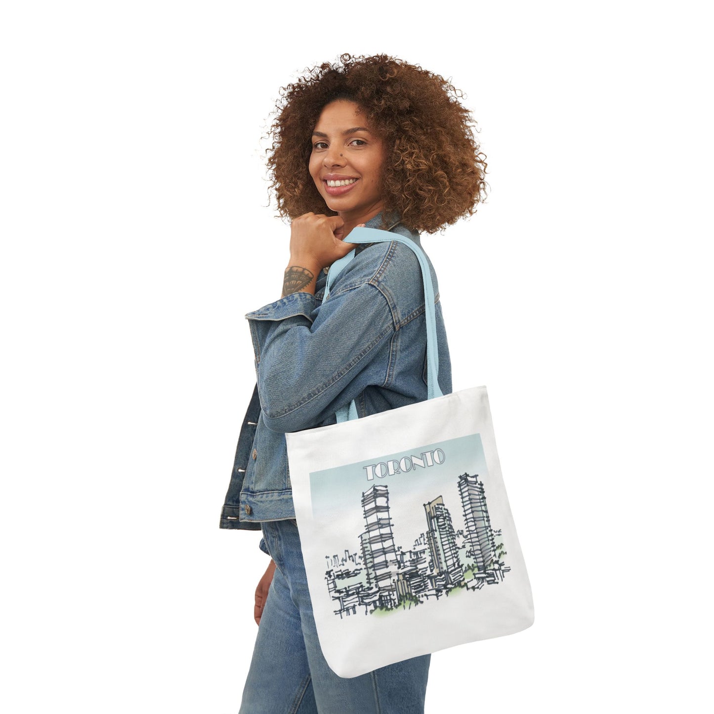 Toronto-inspired Tote Bag with 4-Color Straps