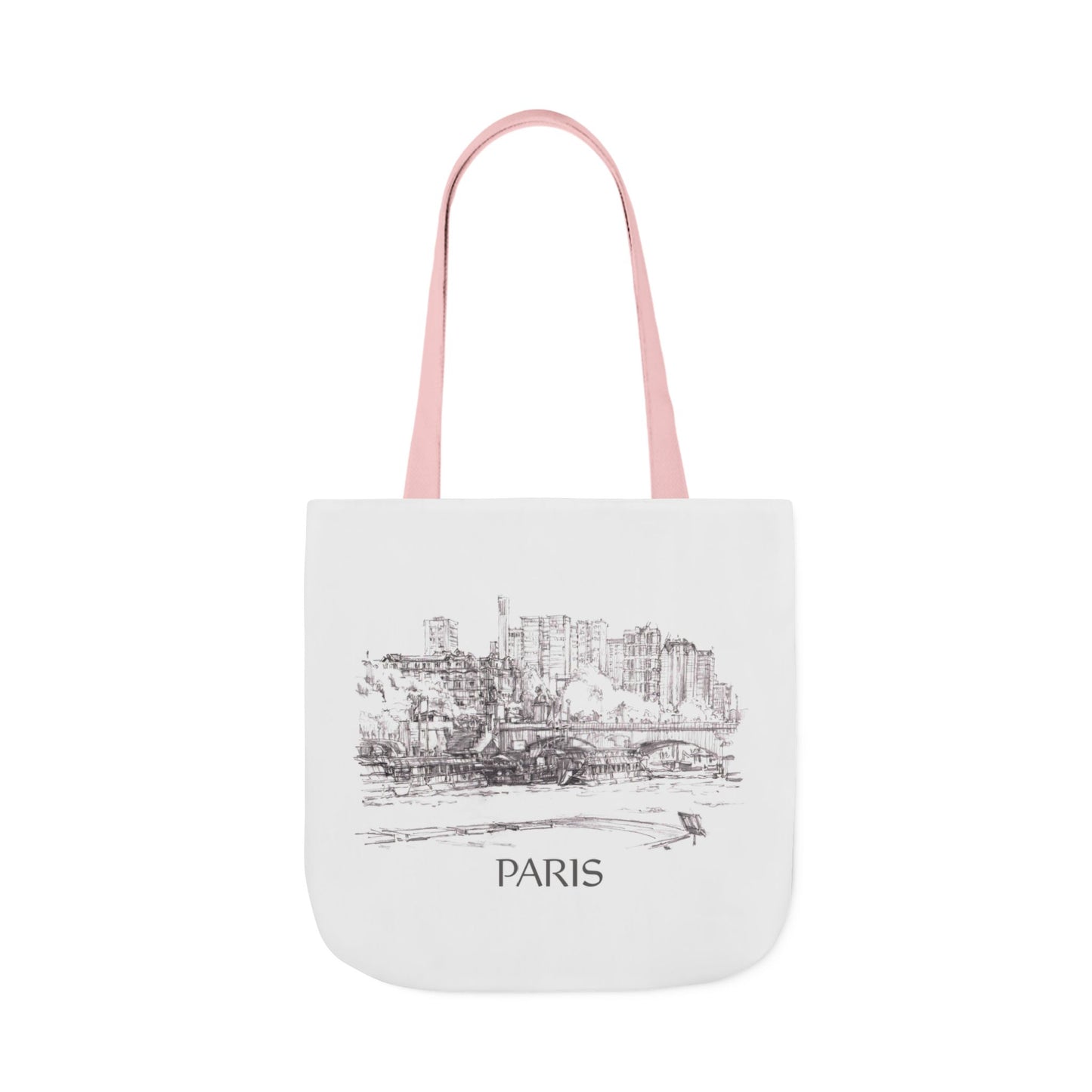 Paris-inspired Tote Bag with 5-Color Straps