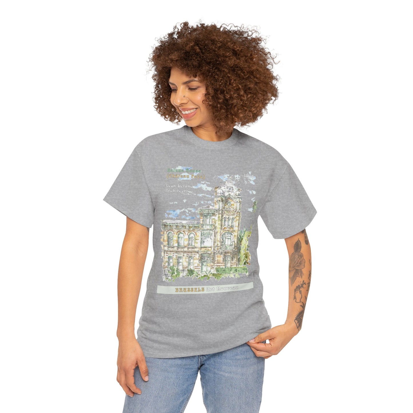 Brussel's Art-Nouveau-Inspired Unisex Crewneck T-shirt