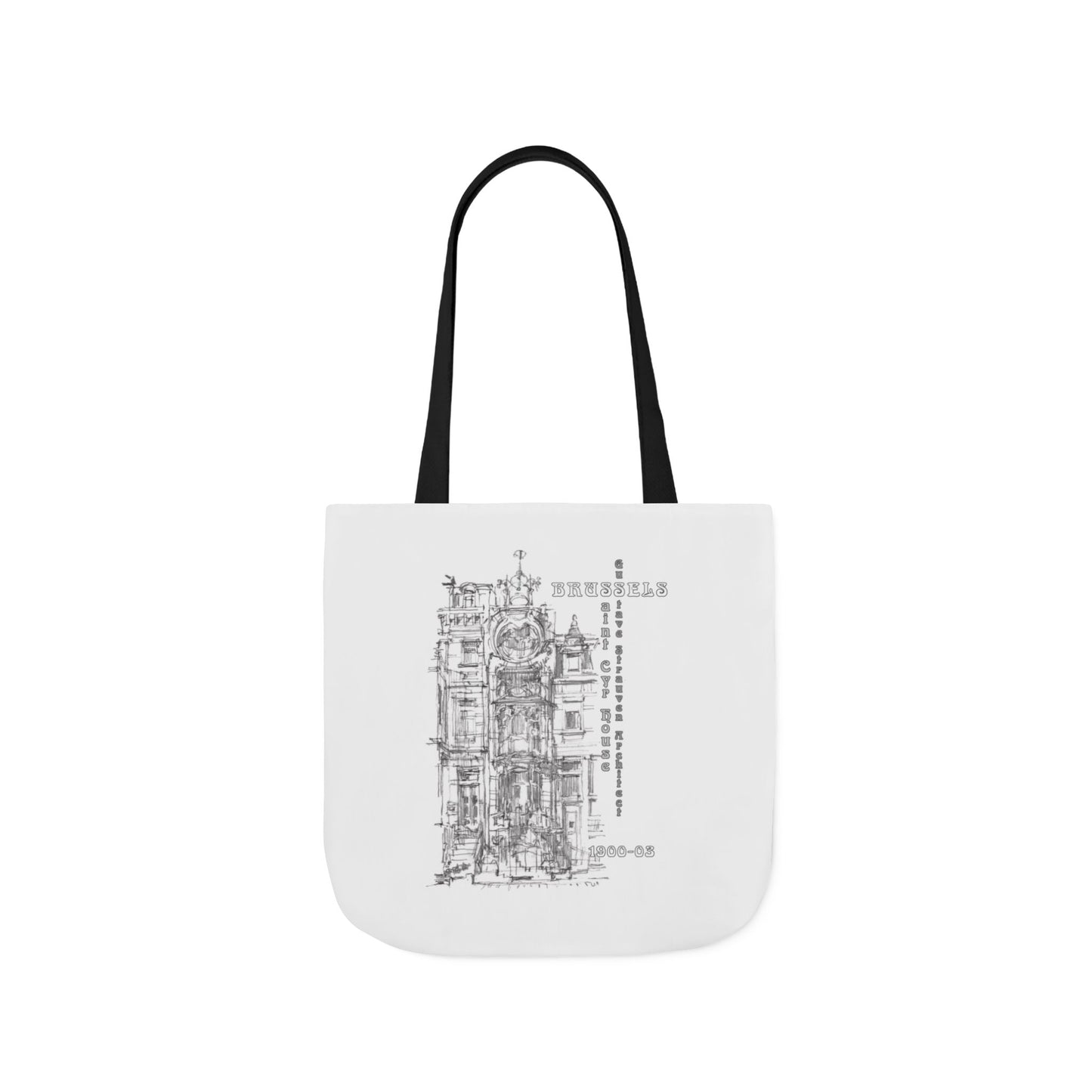 Brussel's Art-Nouveau-inspired Tote Bag with 5-Color Straps
