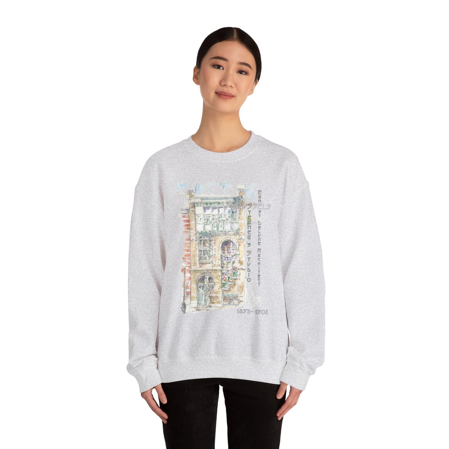 Brussel's Art-Nouveau-Inspired Unisex Crewneck Sweatshirt