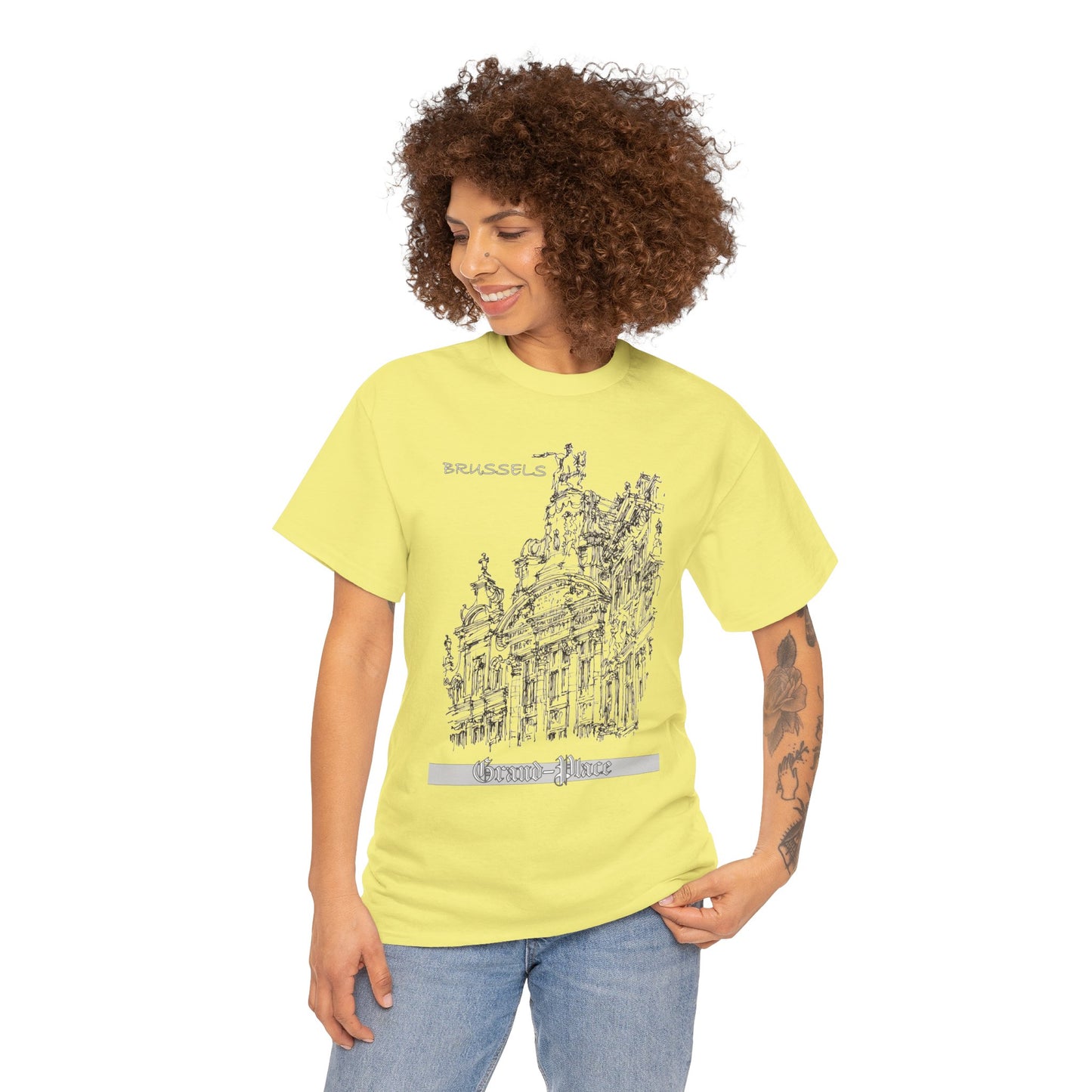Brussel's Grand-Place-Inspired Unisex Crewneck T-shirt
