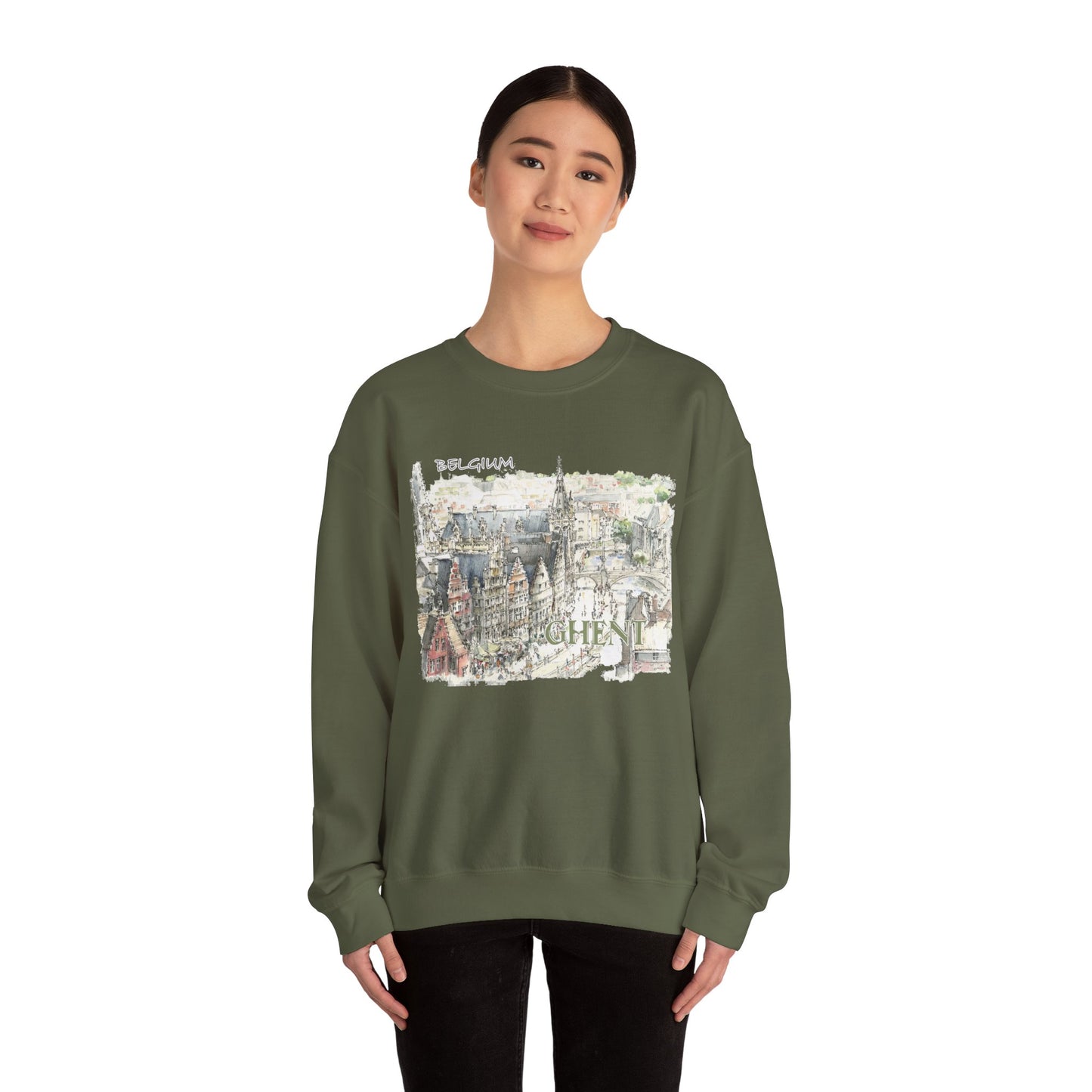 Ghent-Inspired Unisex Crewneck Sweatshirt