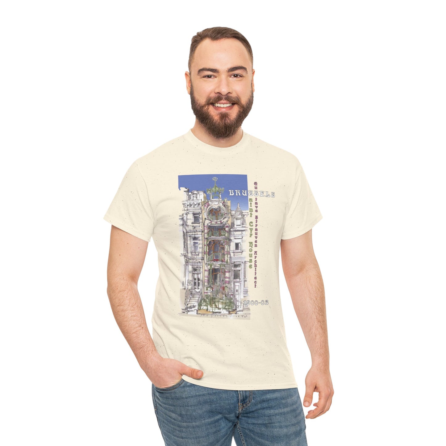 Brussel's Art-Nouveau-Inspired Unisex Crewneck T-shirt