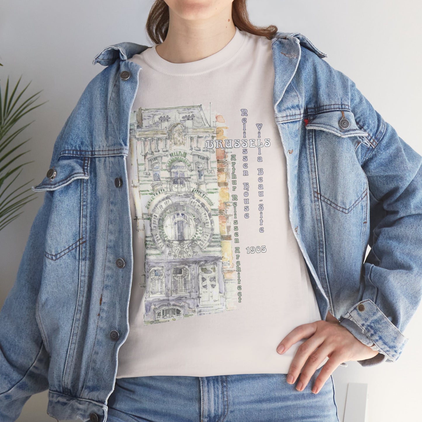 Brussel's Art-Nouveau-Inspired Unisex Crewneck T-shirt