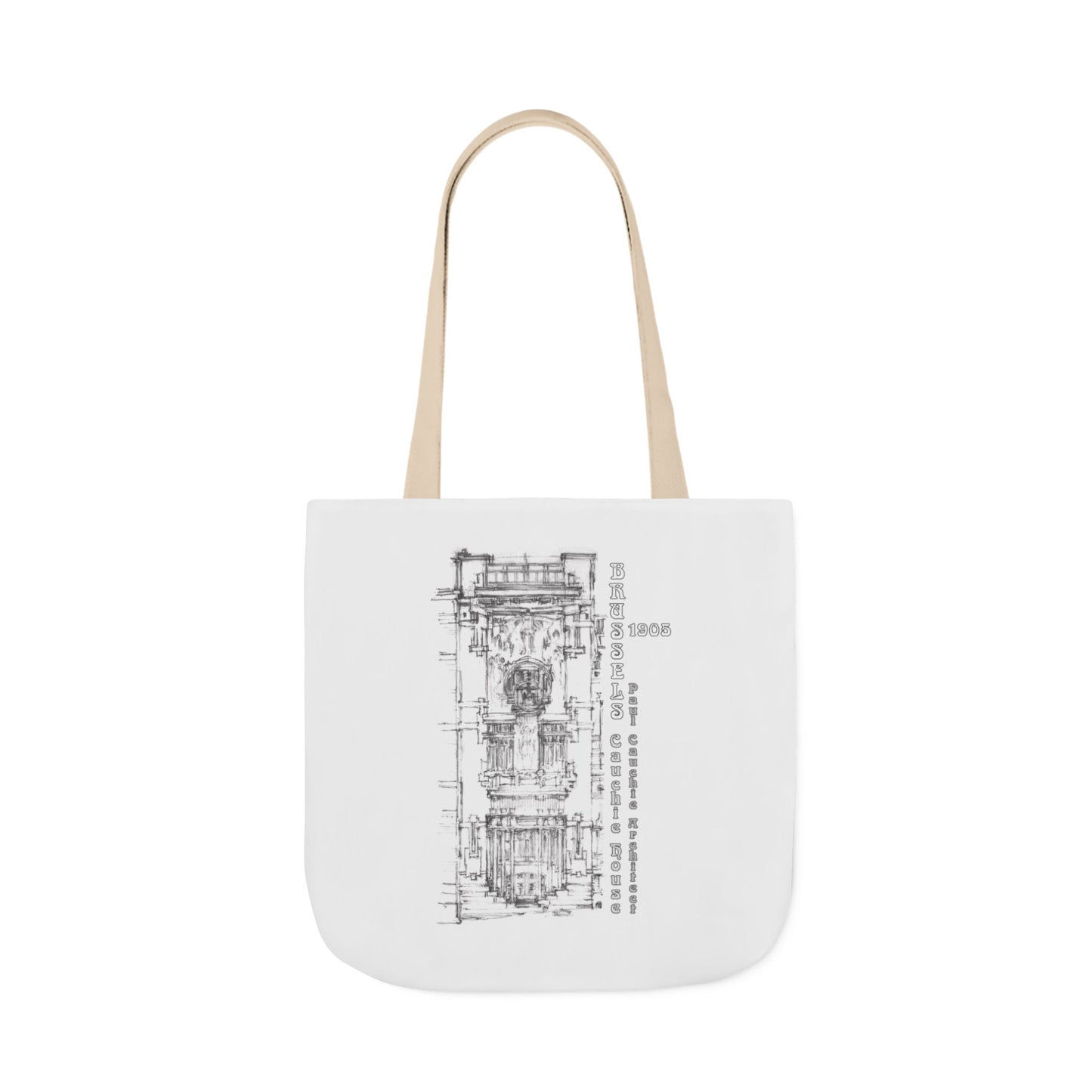 Brussel's Art-Nouveau-inspired Tote Bag with 5-Color Straps