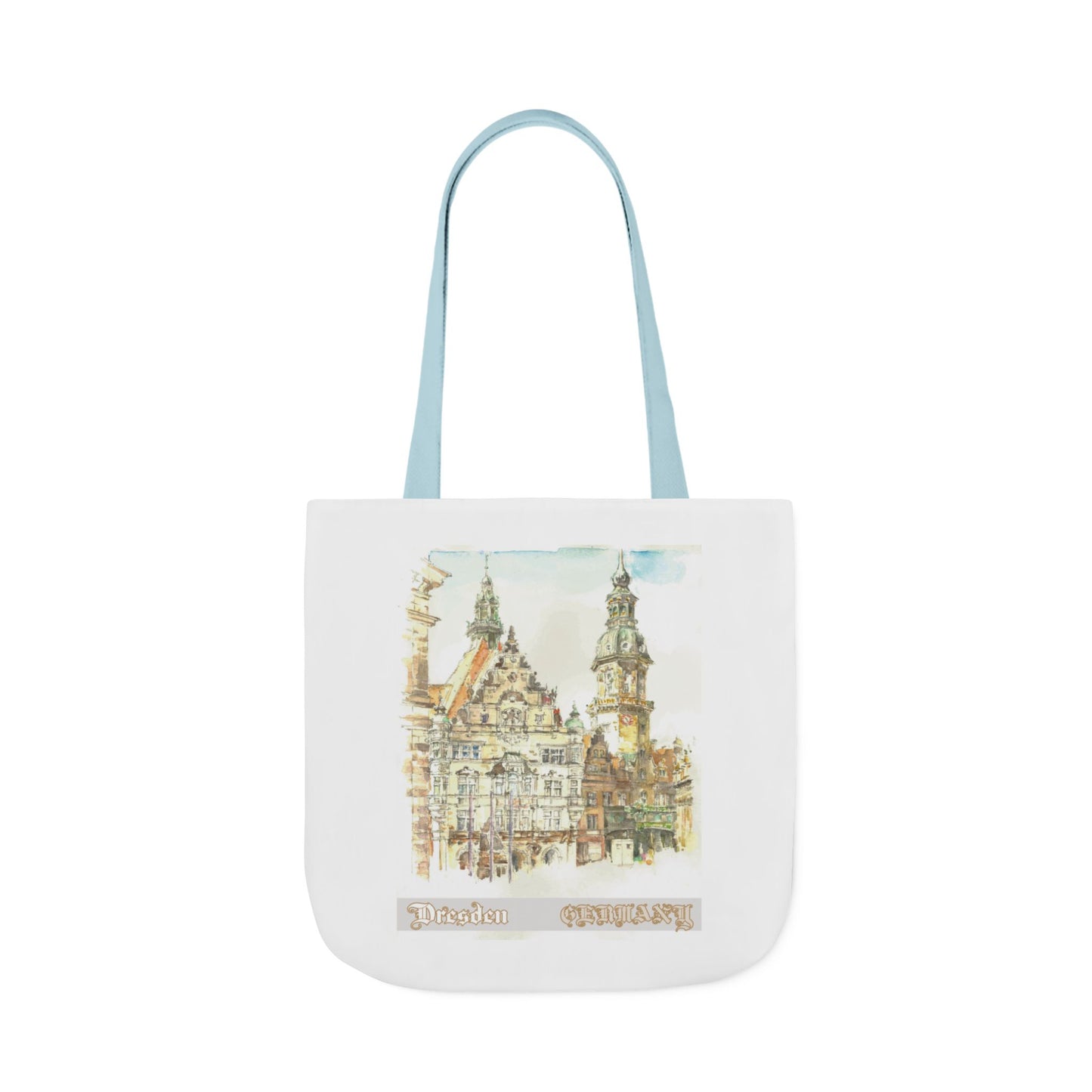 Dresden-inspired Tote Bag with 4-Color Straps