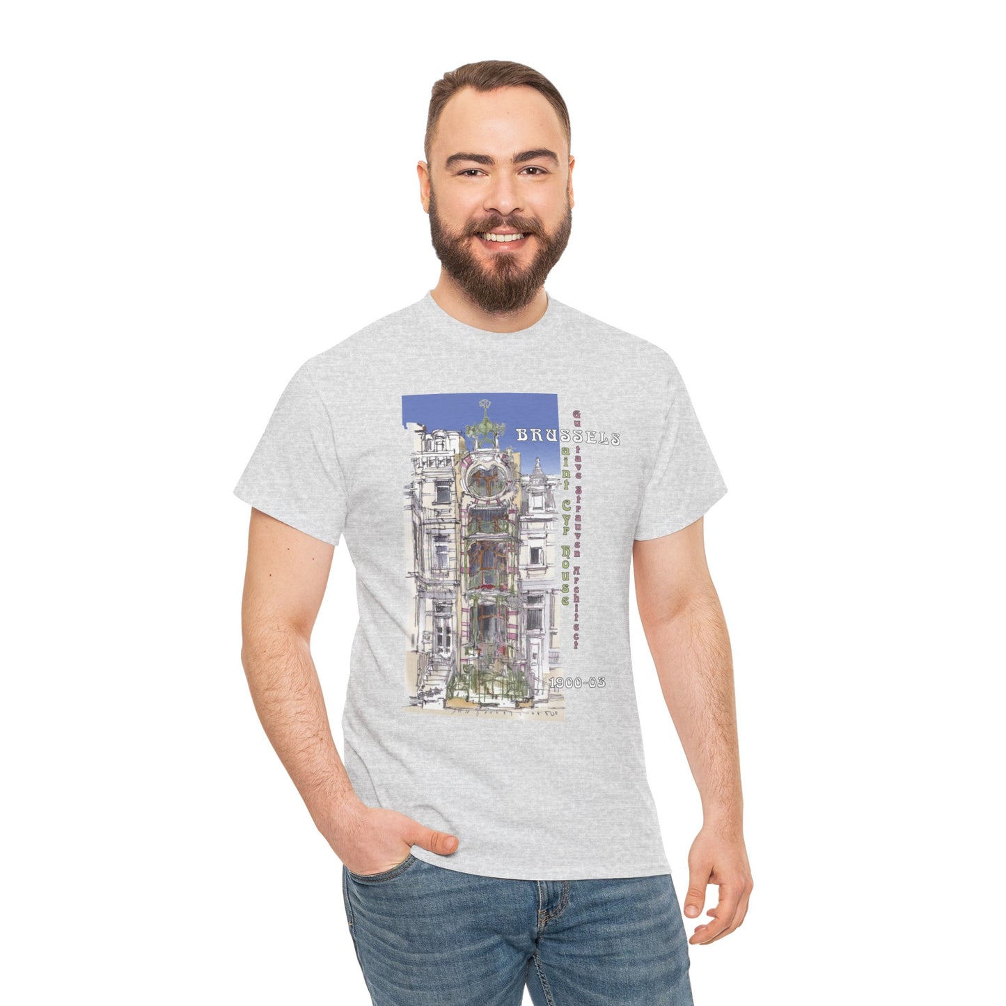Brussel's Art-Nouveau-Inspired Unisex Crewneck T-shirt