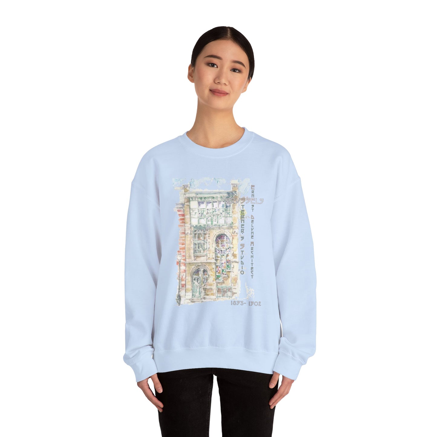 Brussel's Art-Nouveau-Inspired Unisex Crewneck Sweatshirt