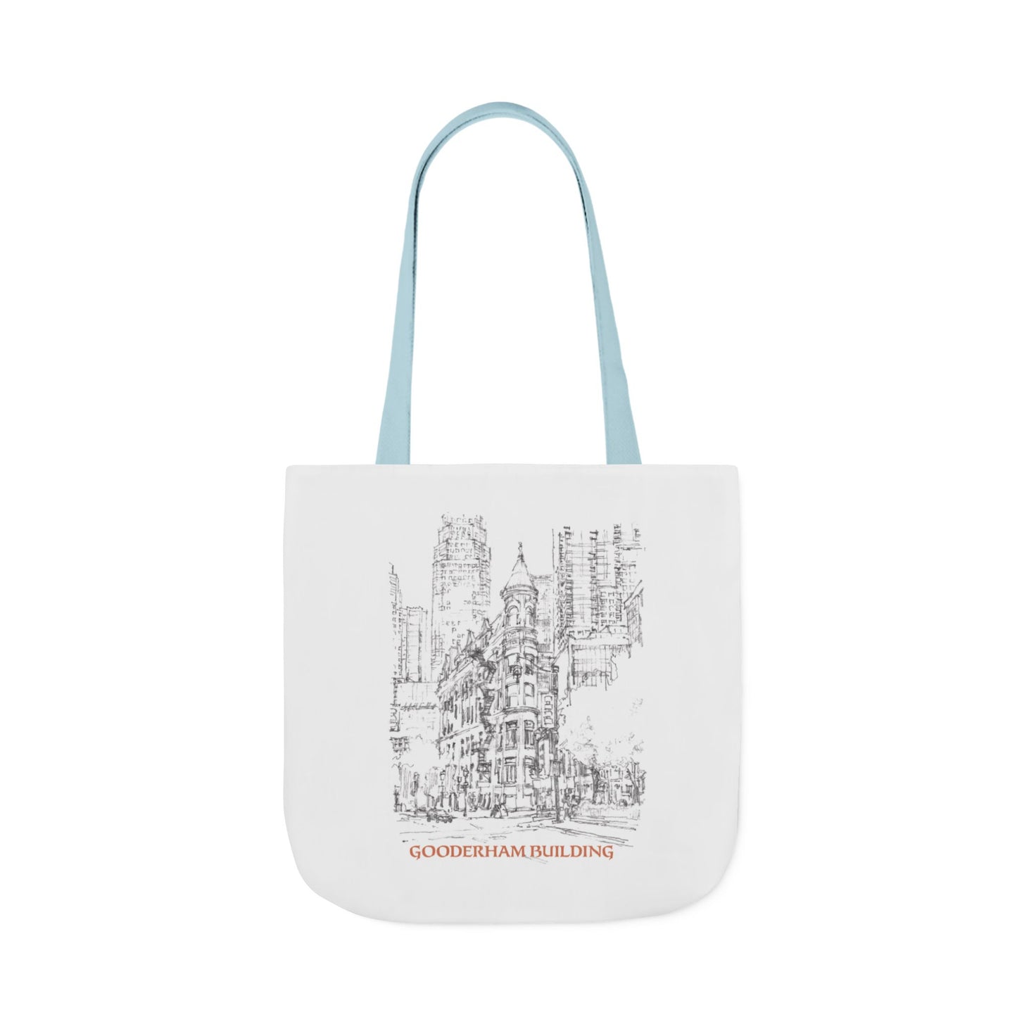 Toronto Gooderham building-inspired Tote Bag with 4-Color Straps