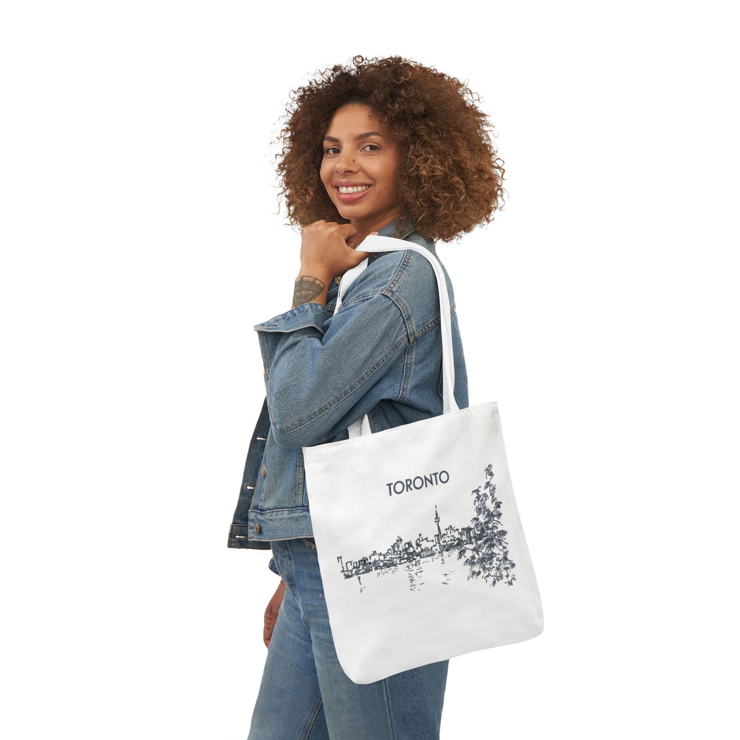 Toronto-inspired Tote Bag with 3-Color Straps