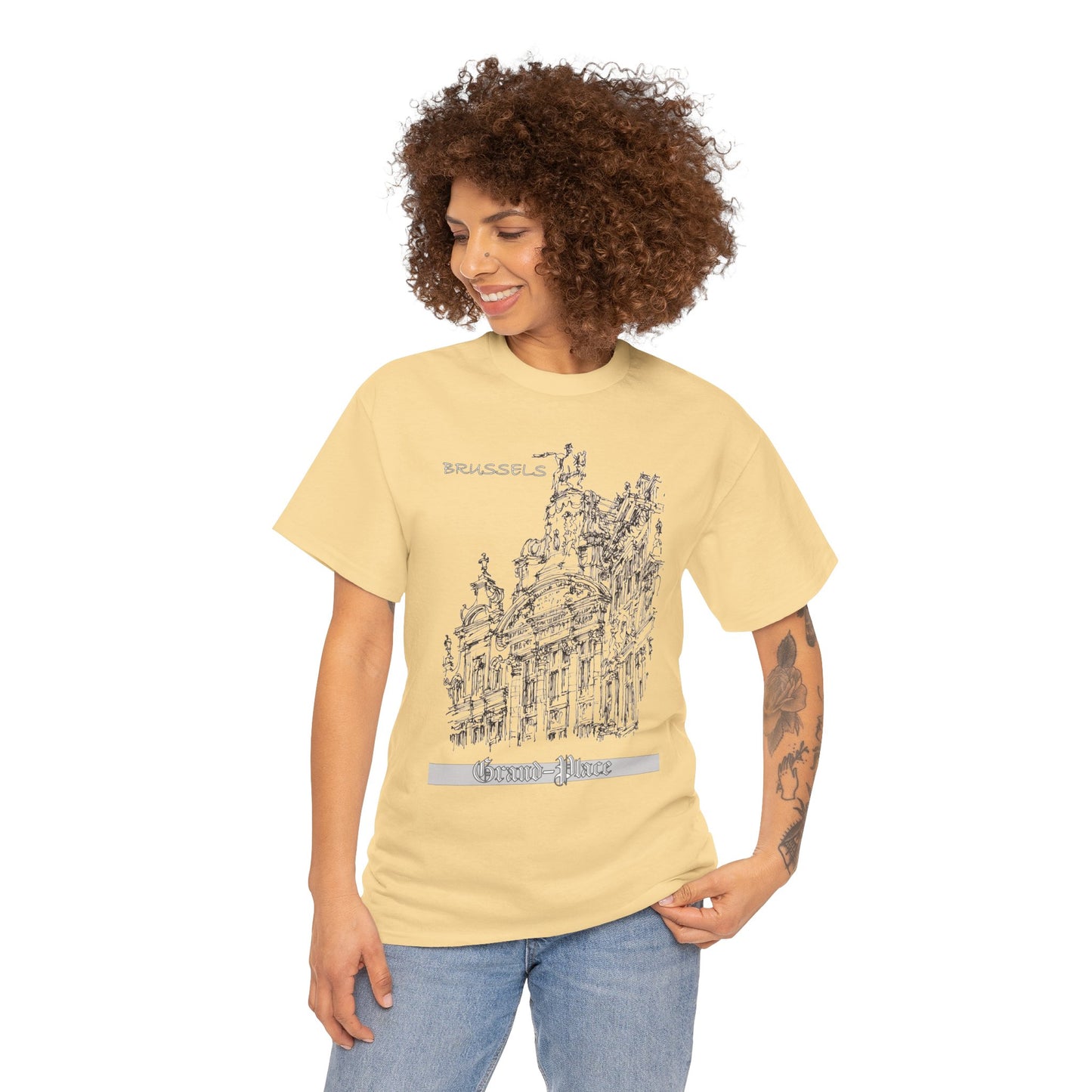 Brussel's Grand-Place-Inspired Unisex Crewneck T-shirt