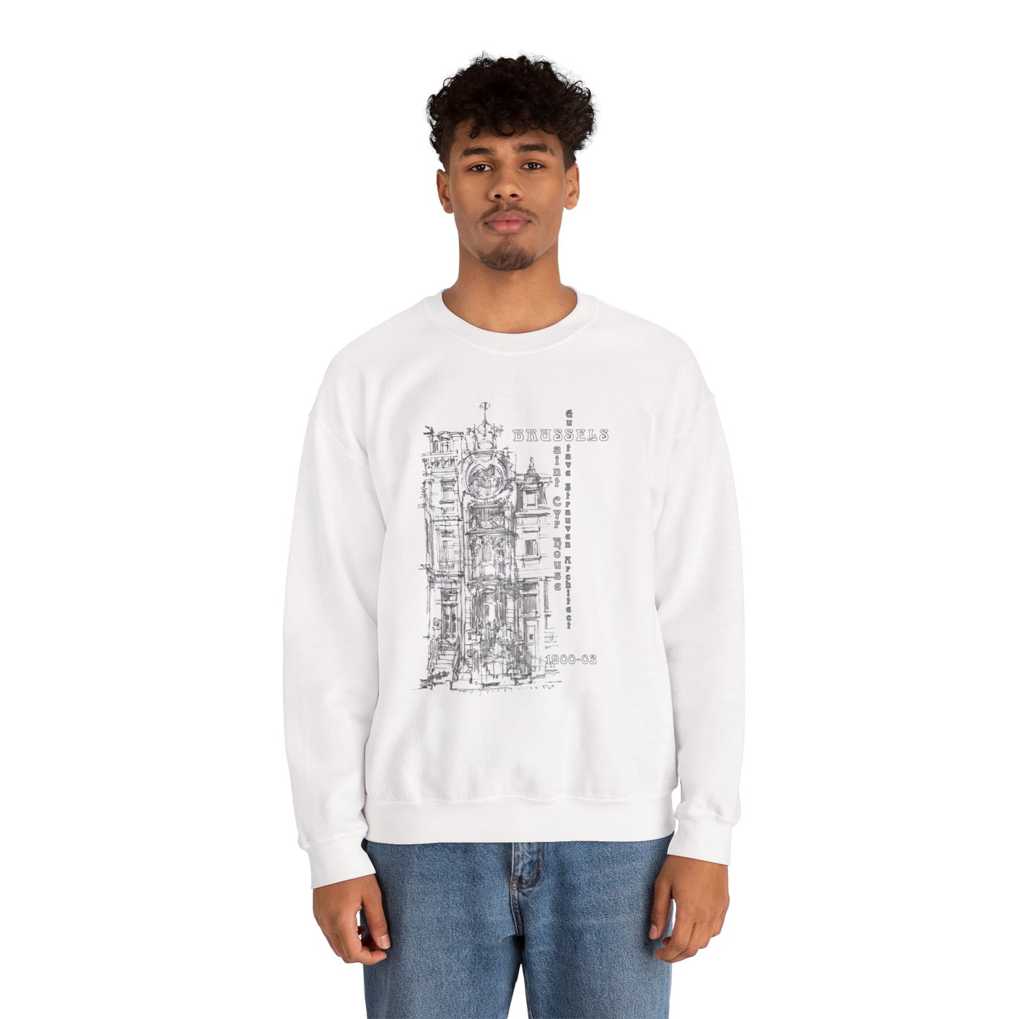 Brussel's Art-Nouveau-Inspired Unisex Crewneck Sweatshirt