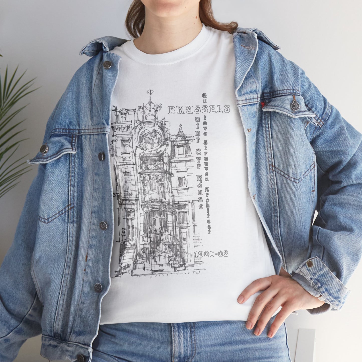 Brussel's Art-Nouveau-Inspired Unisex Crewneck T-shirt