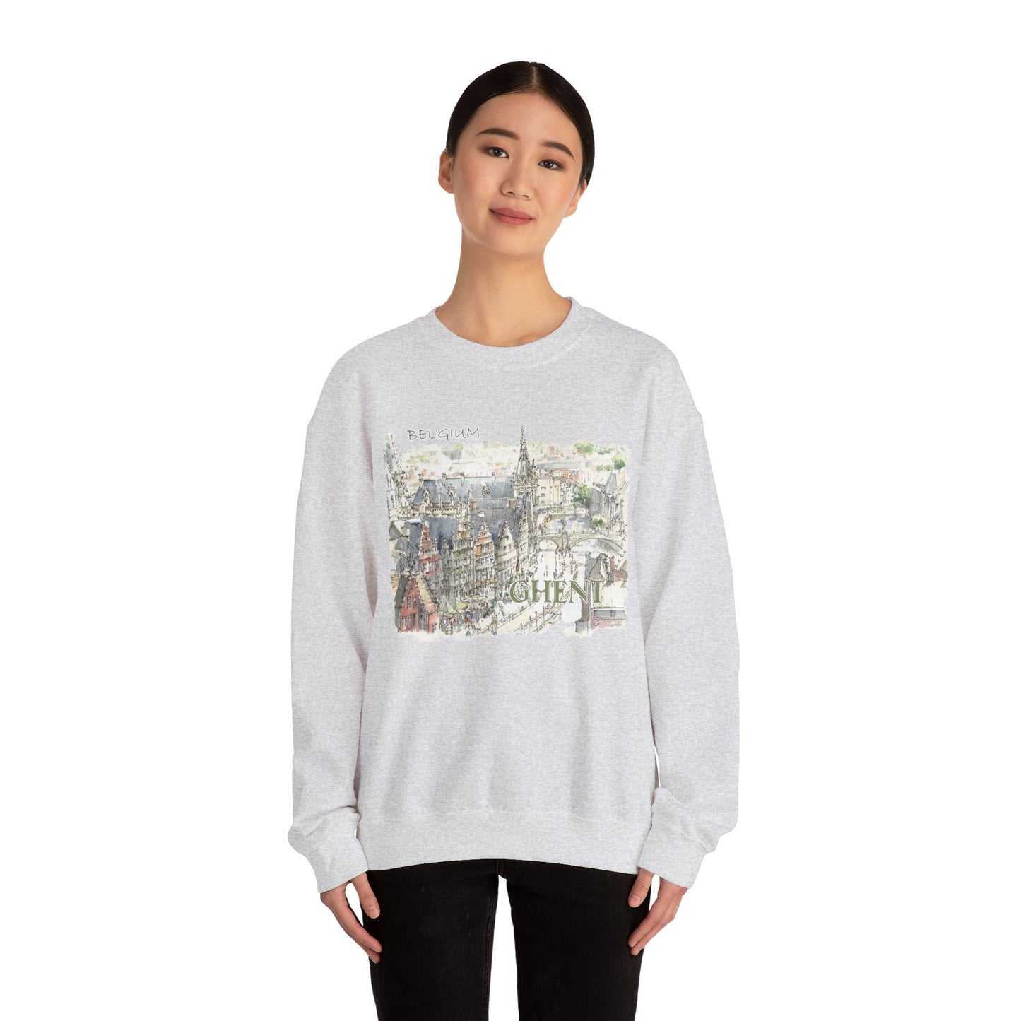 Ghent-Inspired Unisex Crewneck Sweatshirt