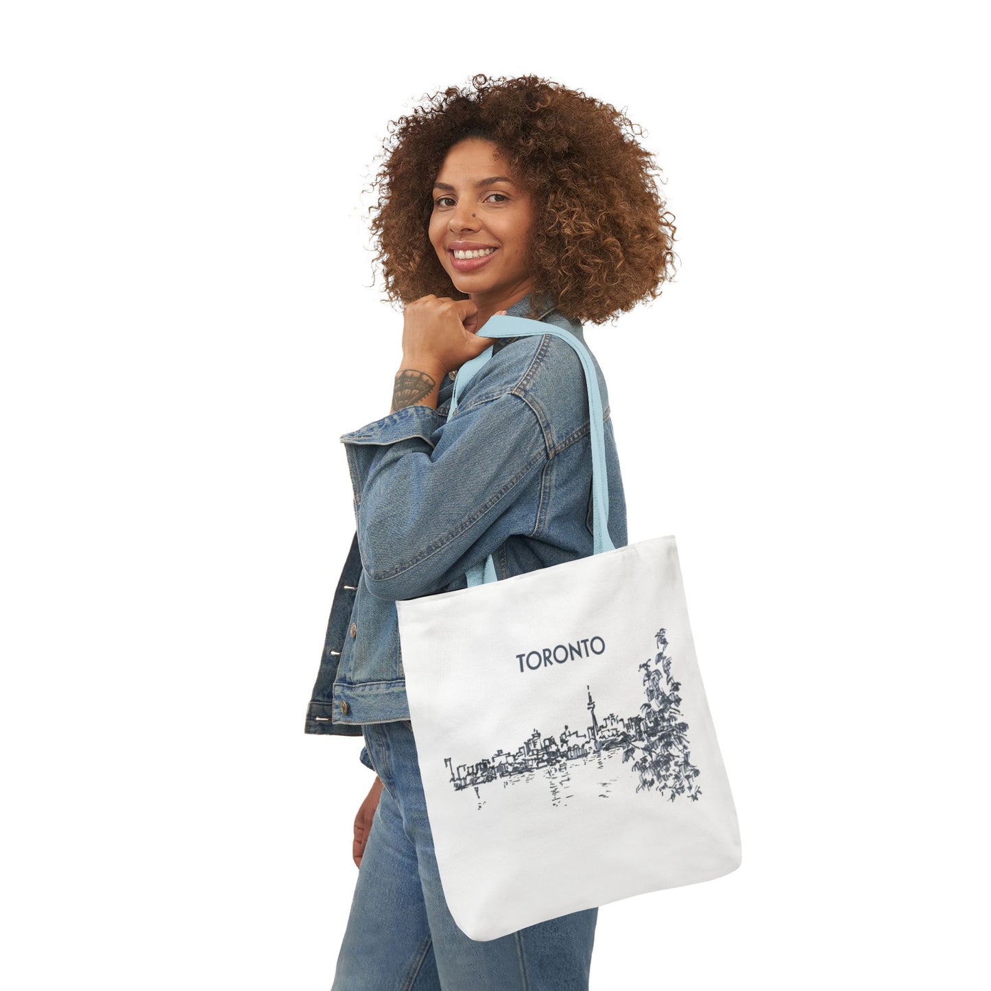 Toronto-inspired Tote Bag with 3-Color Straps