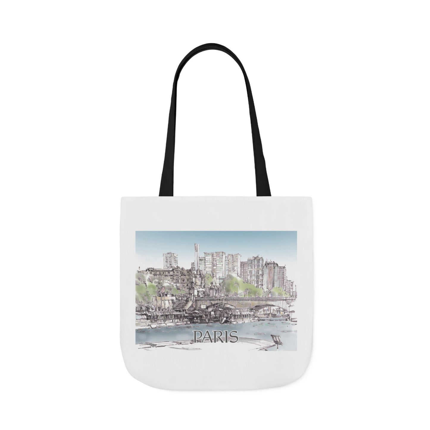 Paris-inspired Tote Bag with 4-Color Straps