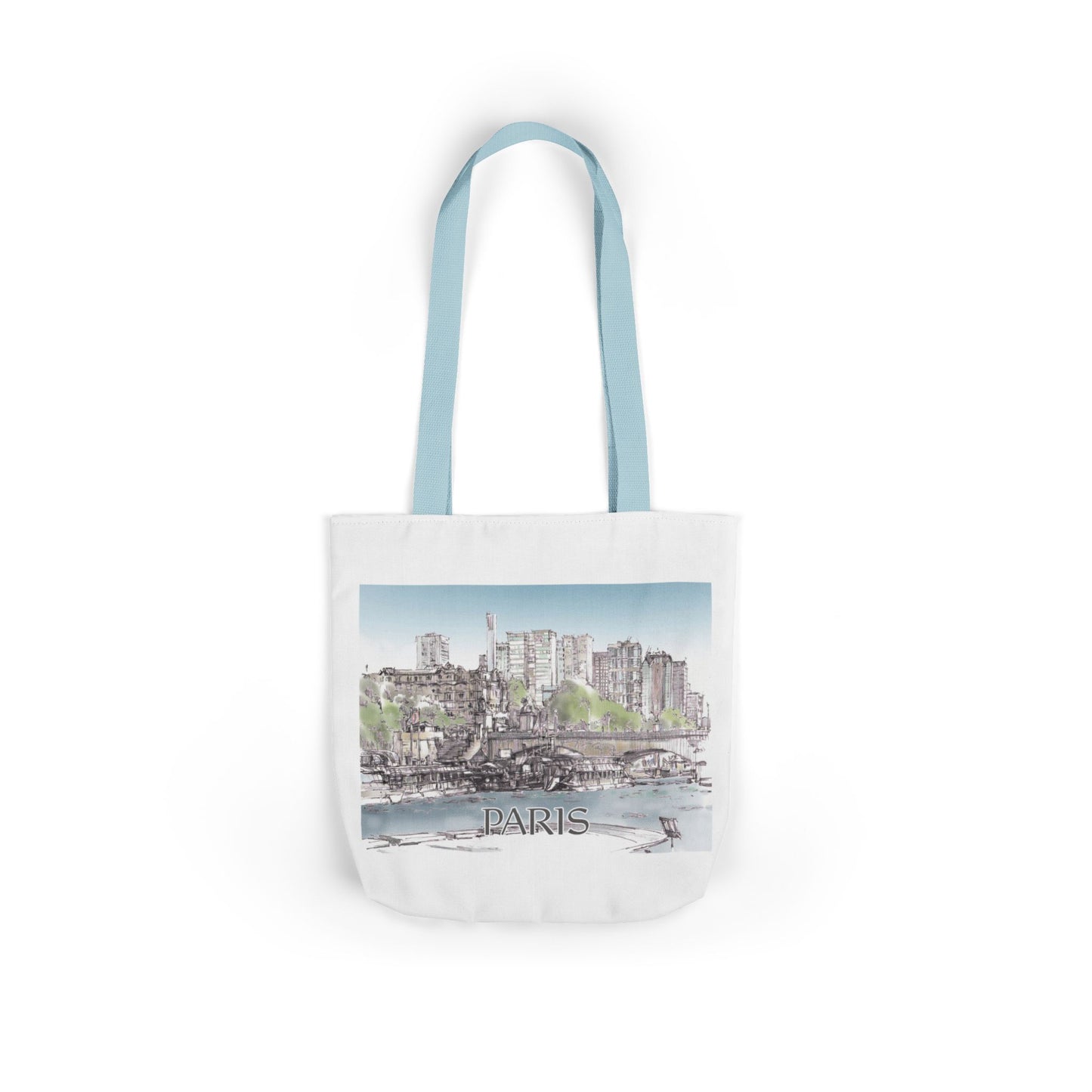 Paris-inspired Tote Bag with 4-Color Straps