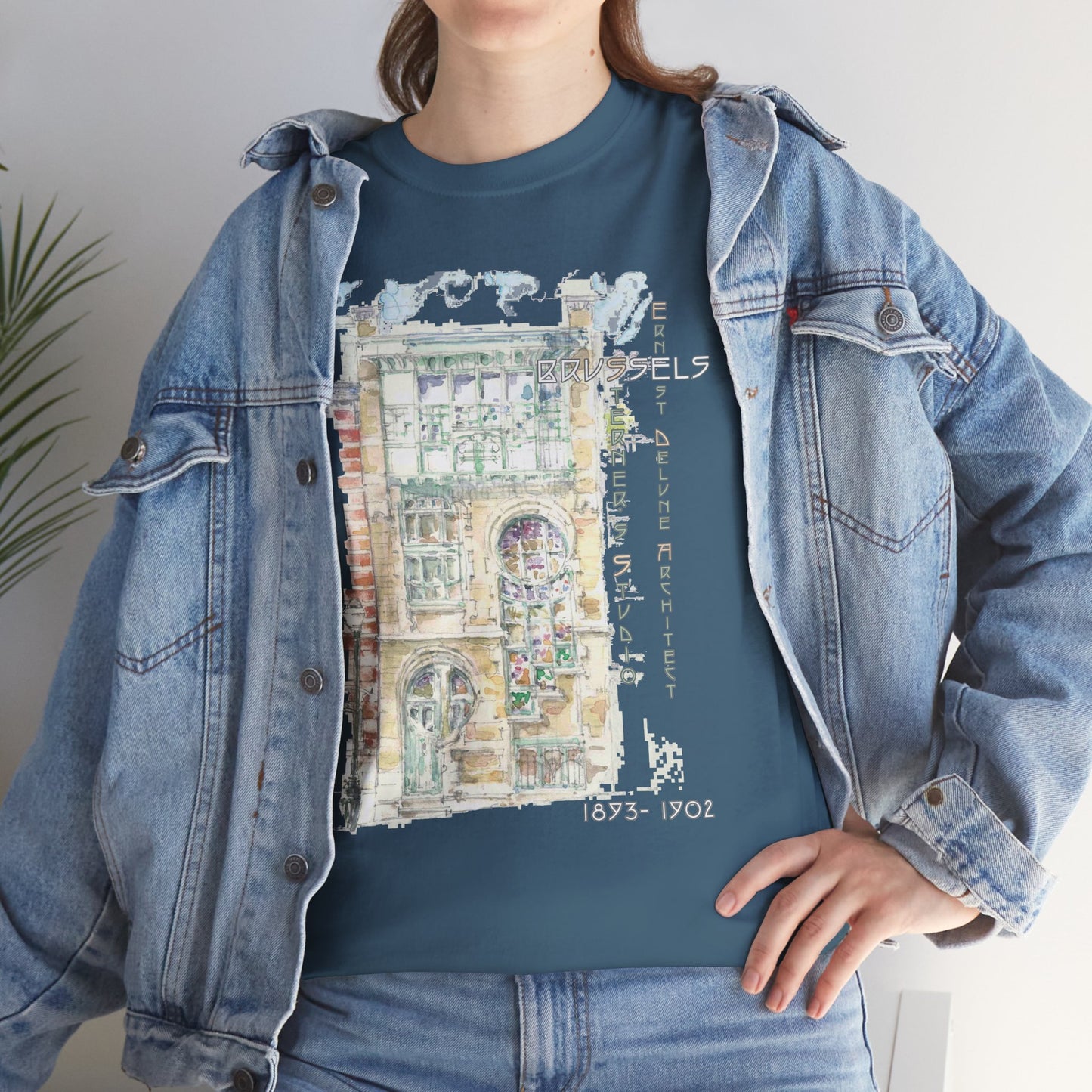 Brussel's Art-Nouveau-Inspired Unisex Crewneck T-shirt