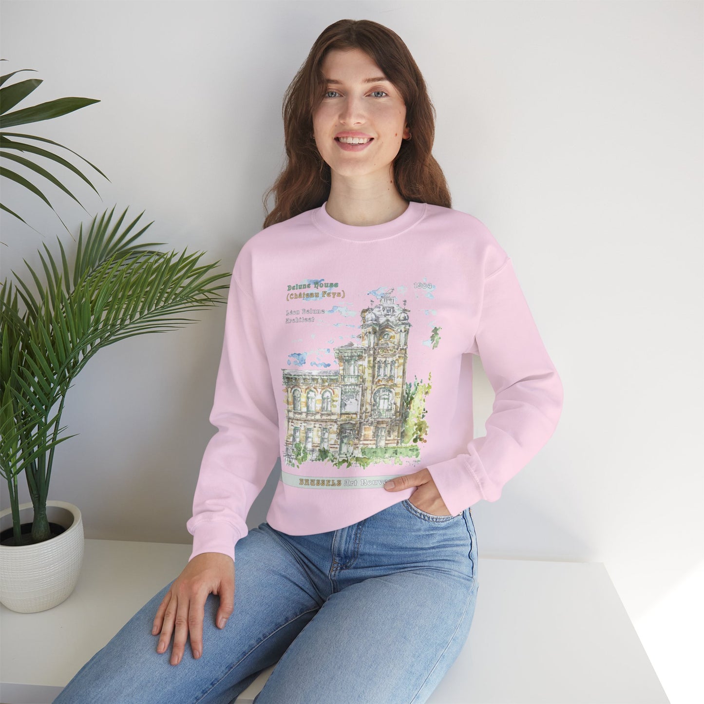 Brussel's Art-Nouveau-Inspired Unisex Crewneck Sweatshirt