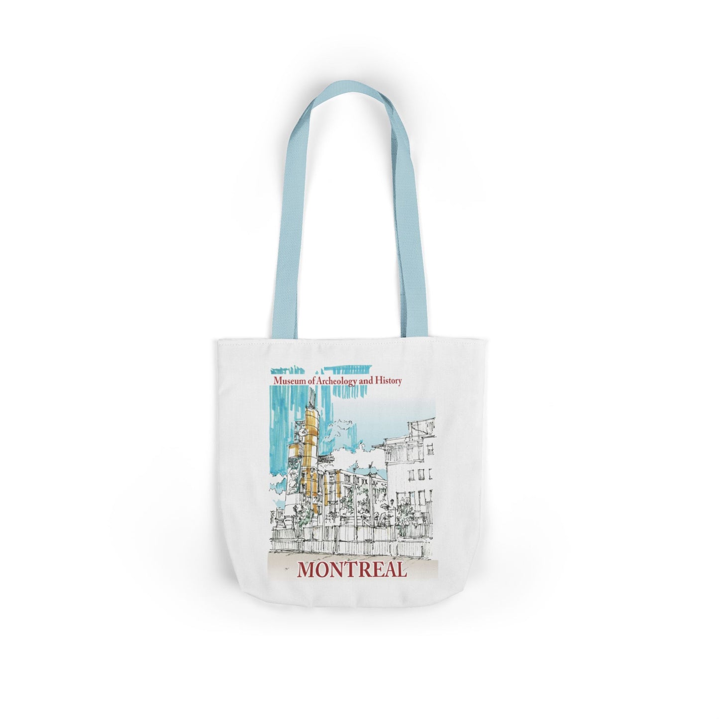 Montreal-inspired Tote Bag with 5-Color Straps