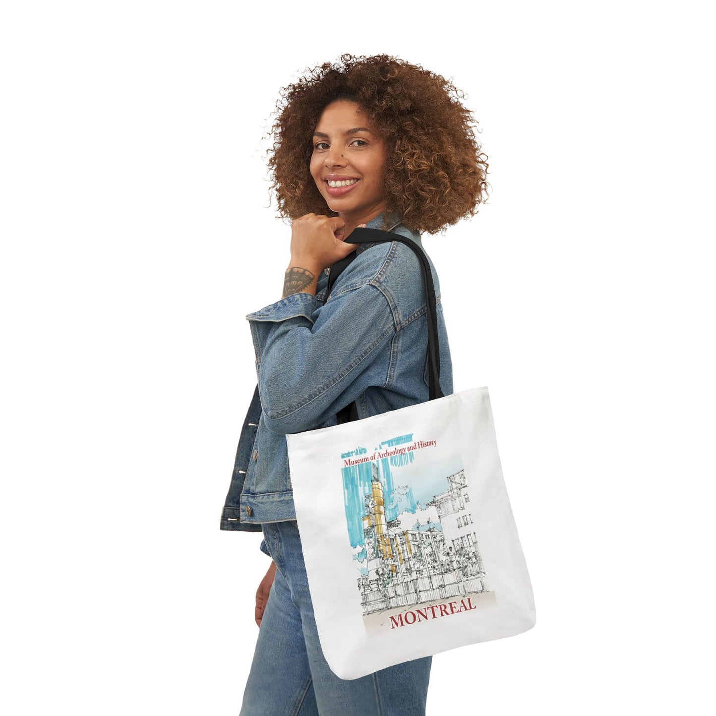 Montreal-inspired Tote Bag with 5-Color Straps