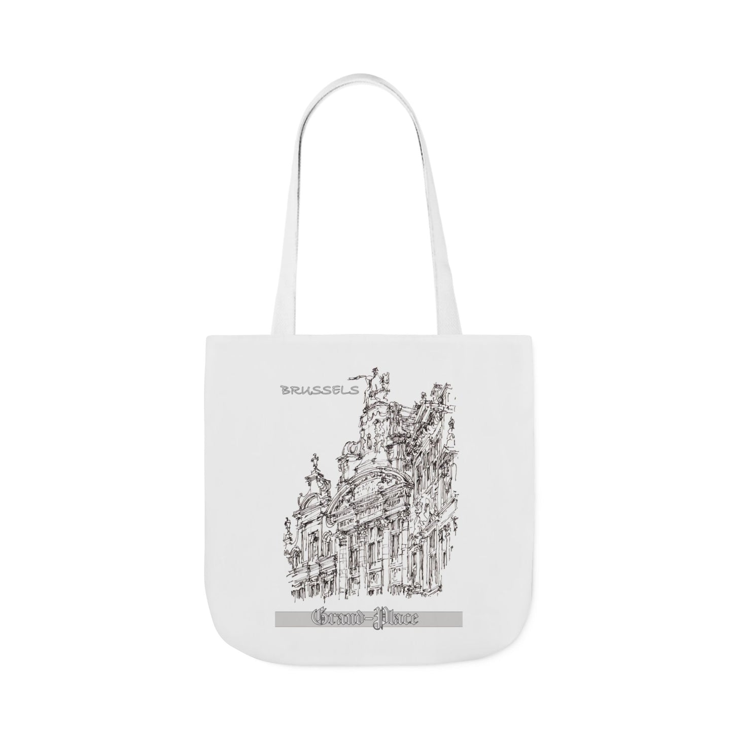 Brussel's Grand-Place-inspired Tote Bag with 4-Color Straps