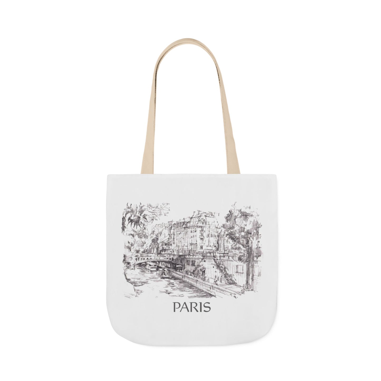 Paris-inspired Tote Bag with 5-Color Straps