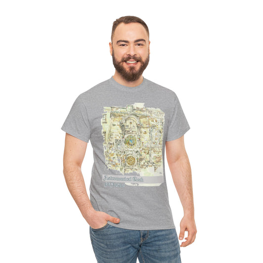Prague Astronomical Clock-Inspired Unisex Crewneck T-shirt