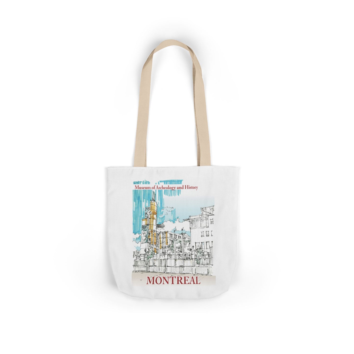 Montreal-inspired Tote Bag with 5-Color Straps