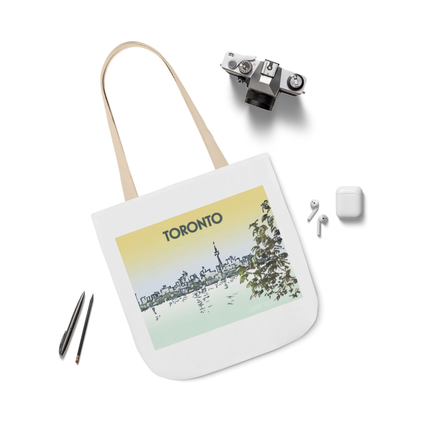 Toronto-inspired Tote Bag with 4-Color Straps