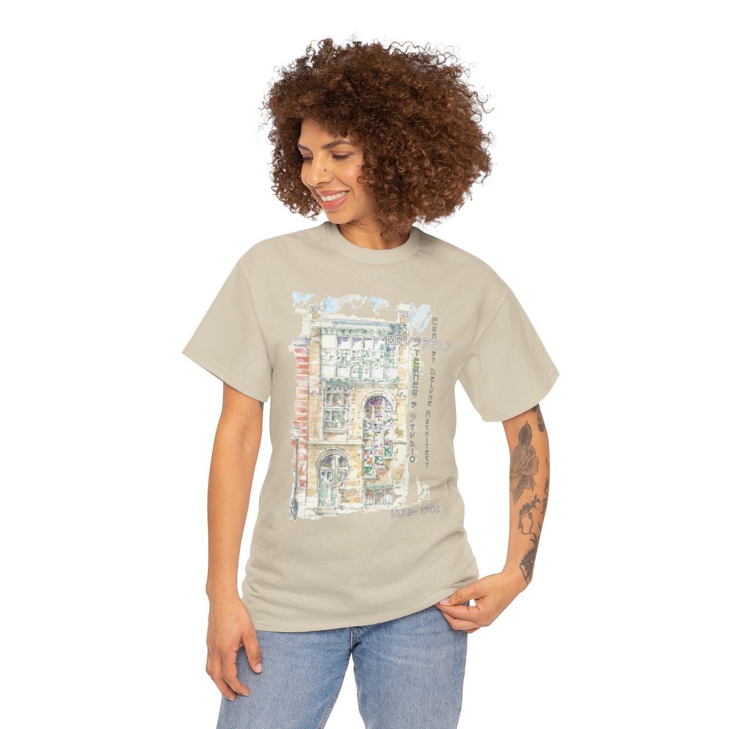 Brussel's Art-Nouveau-Inspired Unisex Crewneck T-shirt