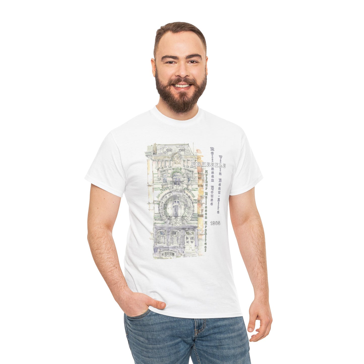 Brussel's Art-Nouveau-Inspired Unisex Crewneck T-shirt