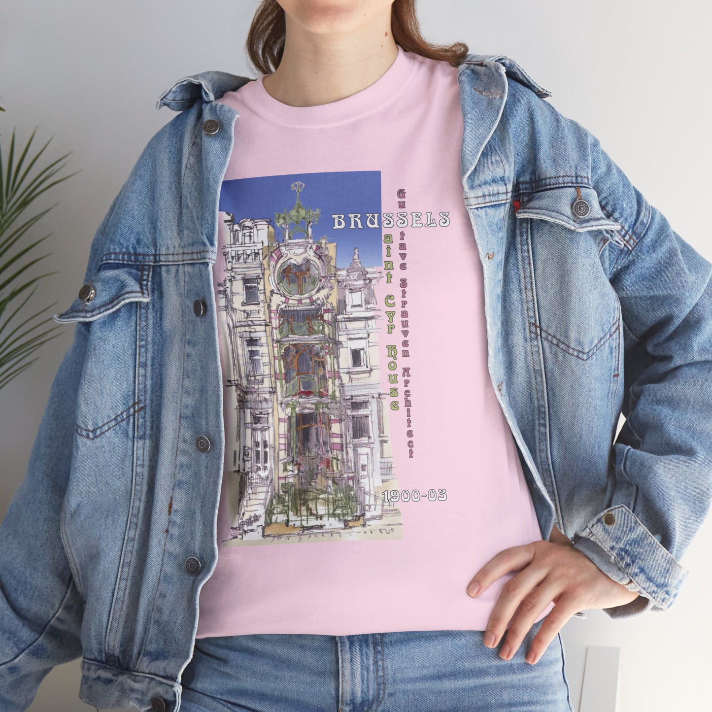 Brussel's Art-Nouveau-Inspired Unisex Crewneck T-shirt
