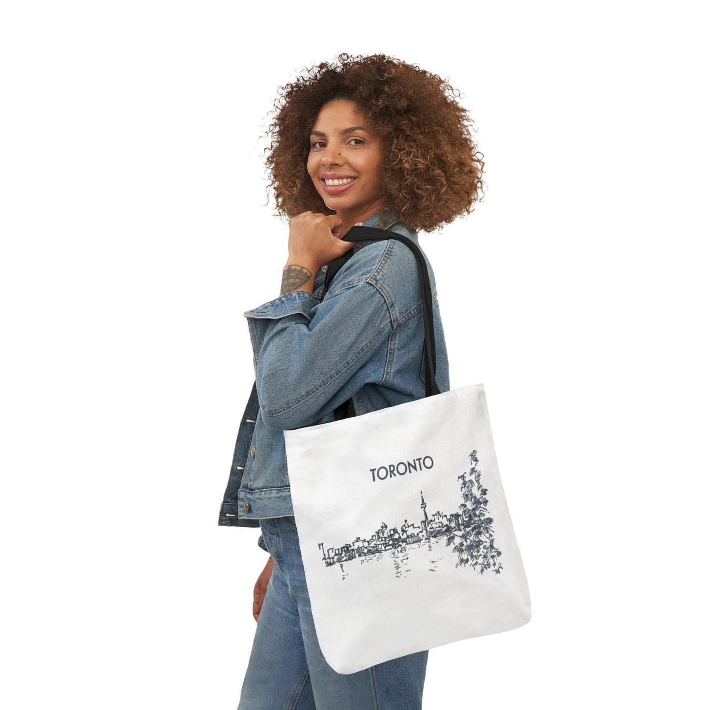 Toronto-inspired Tote Bag with 3-Color Straps