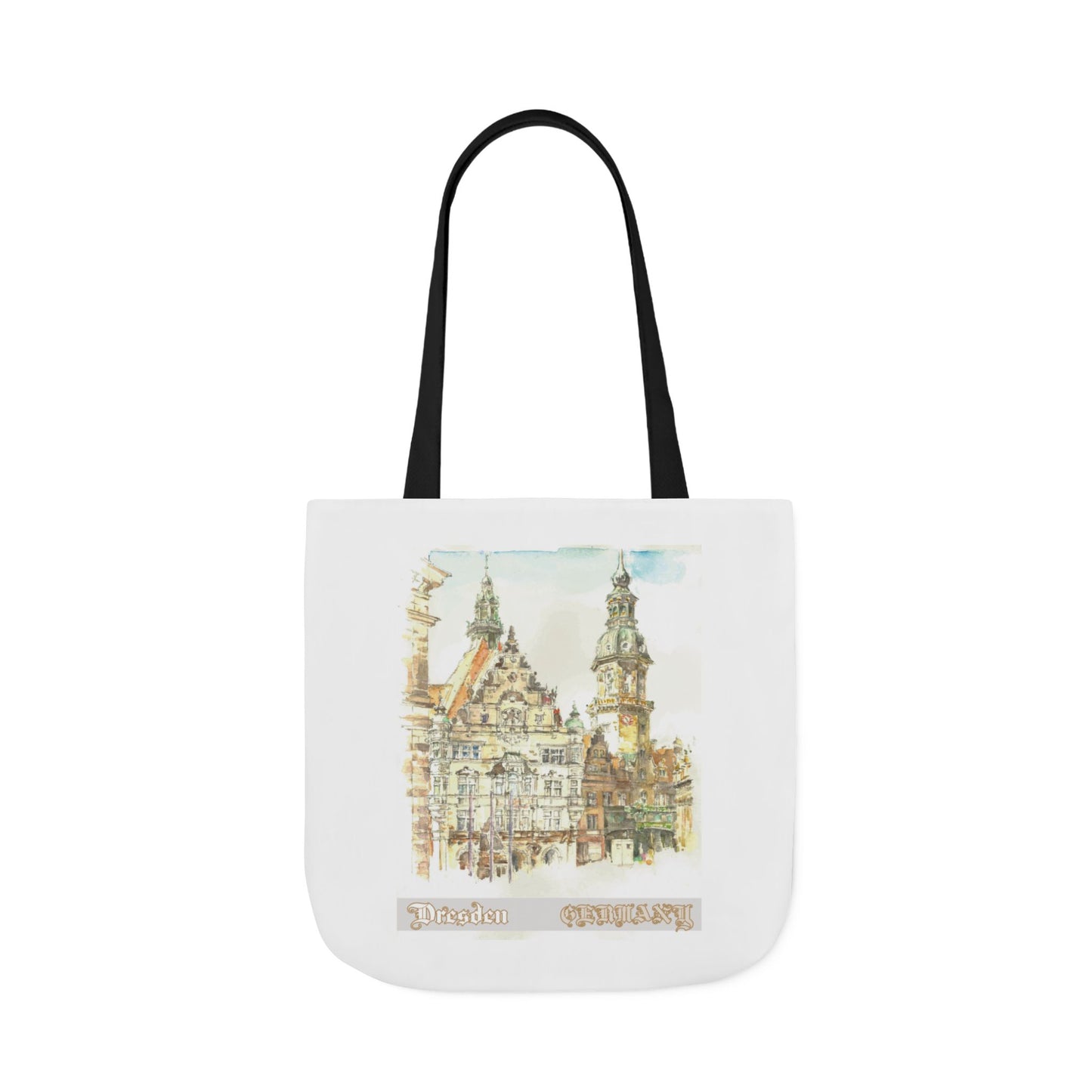 Dresden-inspired Tote Bag with 4-Color Straps