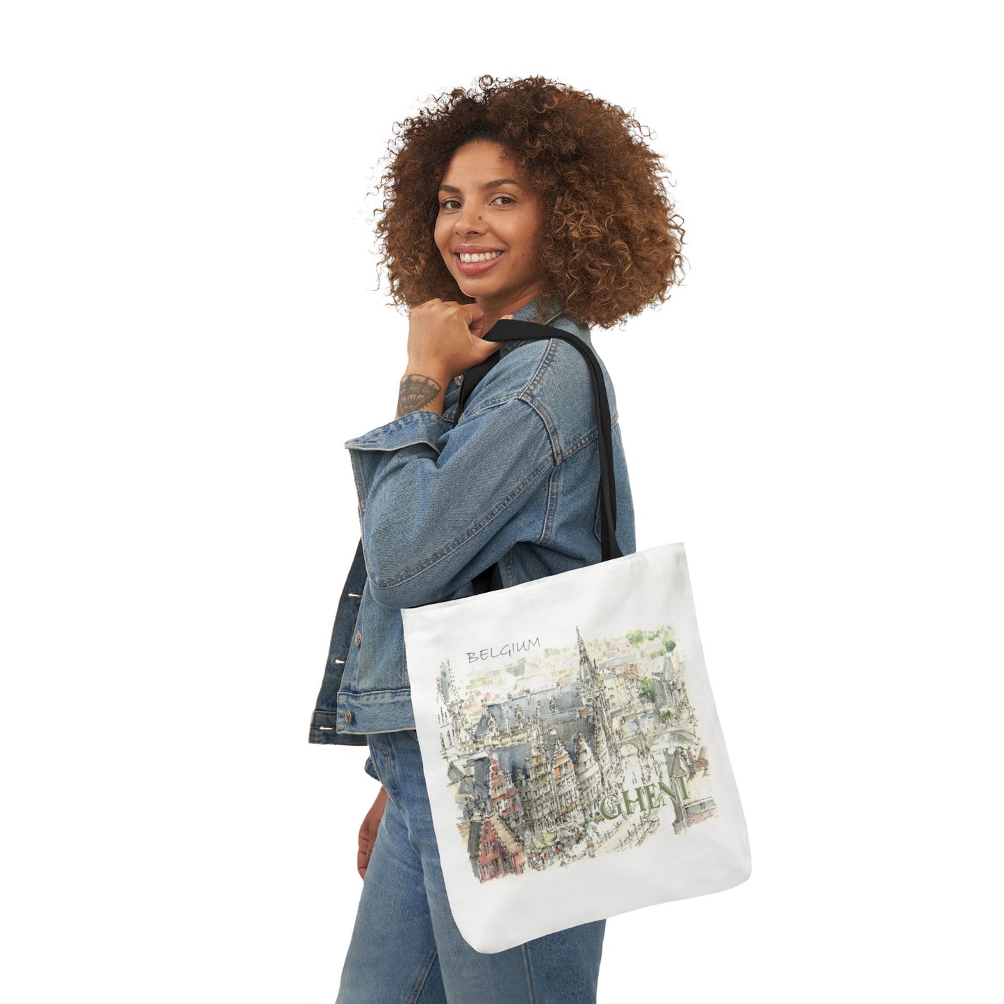 Ghent-inspired Tote Bag with 4-Color Straps