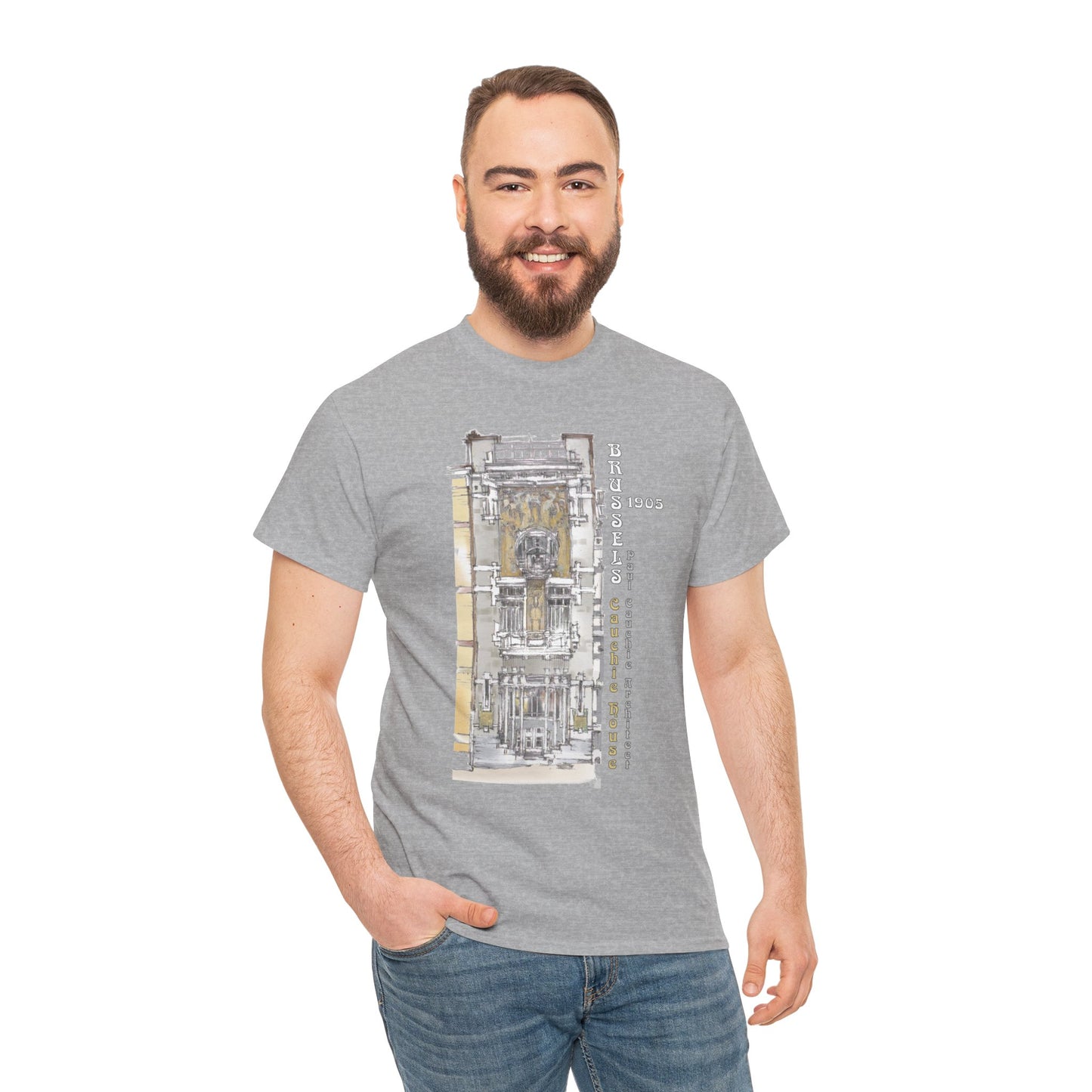 Brussel's Art-Nouveau-Inspired Unisex Crewneck T-shirt