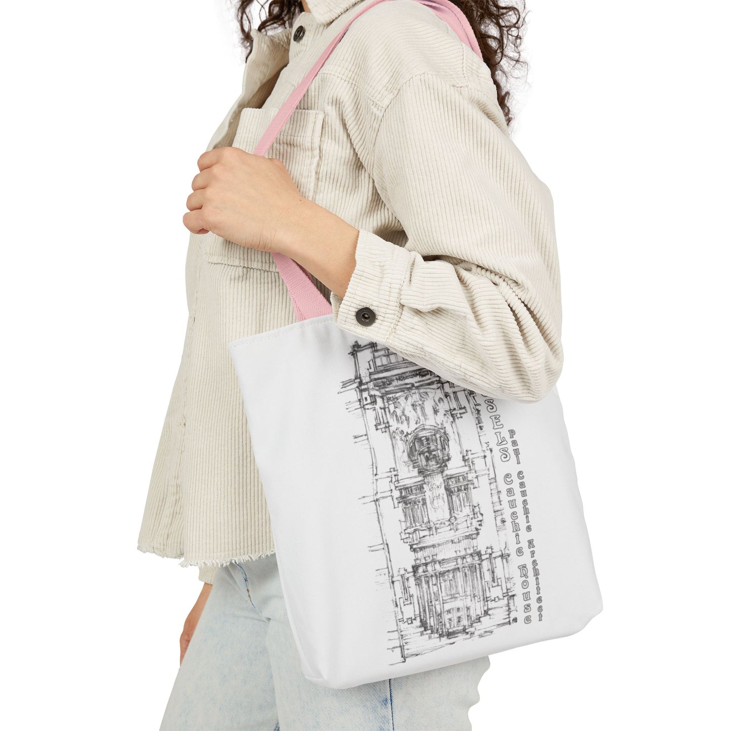 Brussel's Art-Nouveau-inspired Tote Bag with 5-Color Straps
