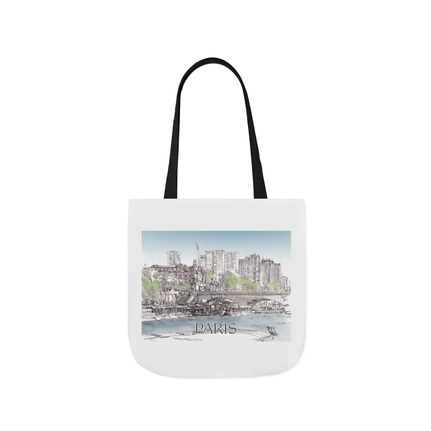 Paris-inspired Tote Bag with 4-Color Straps