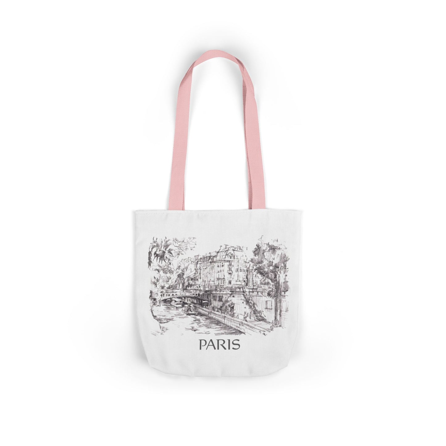Paris-inspired Tote Bag with 5-Color Straps